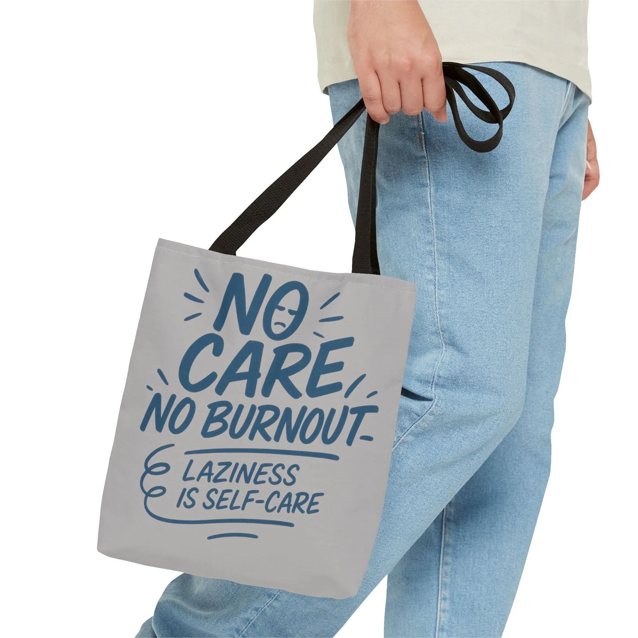 Laziness is Self-Care Funny Quote Bag, Oversized Reusable Canvas Shopping Tote, Sarcastic Self-Care Gift, Weekend Getaway, Everyday Use - Image 23