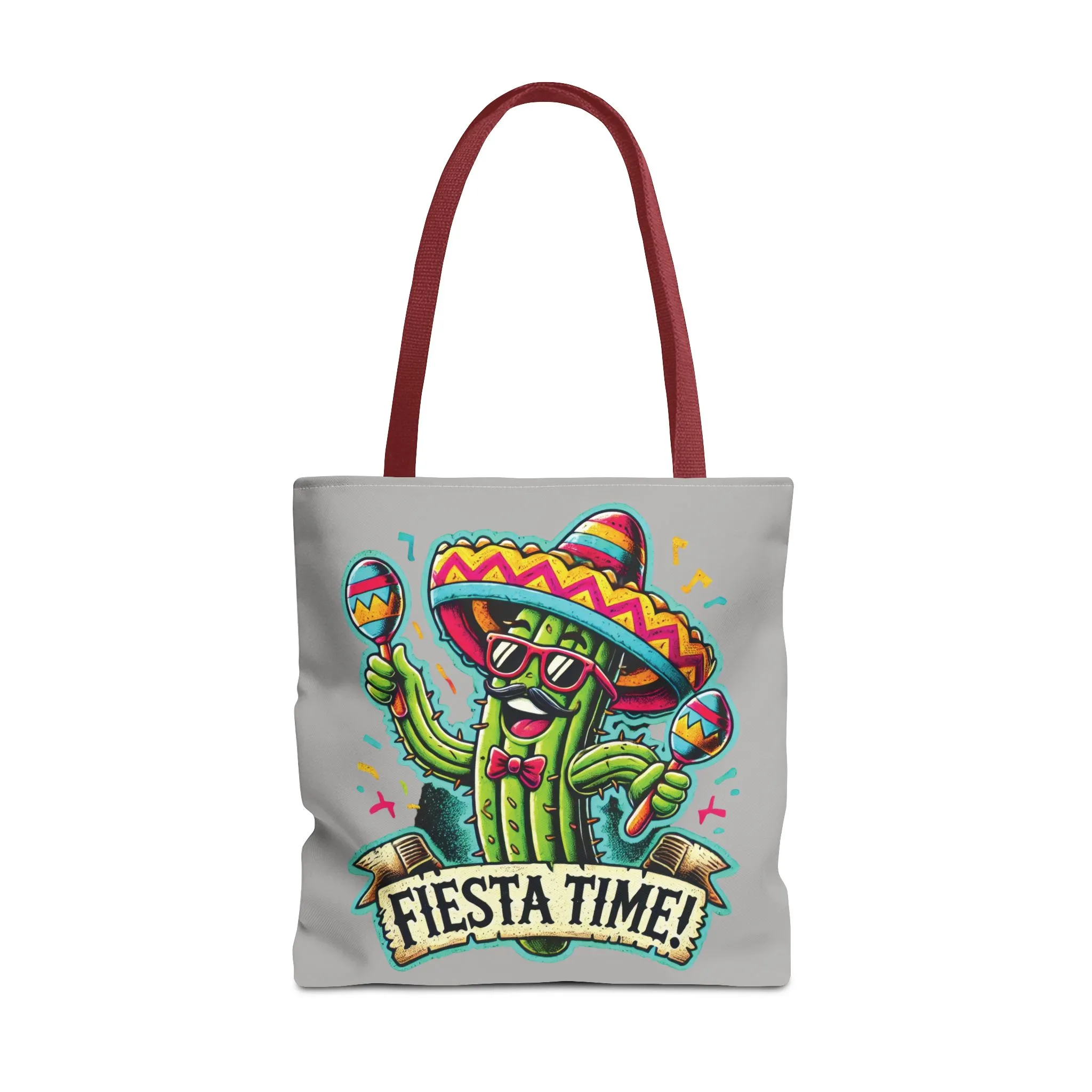 Fiesta Time Cactus Tote Bag, Funny Mexican Party Gift, Sombrero Maracas Print, Cinco de Mayo Bag, Summer Festival Tote, Beach Bag, Shopping - Image 26