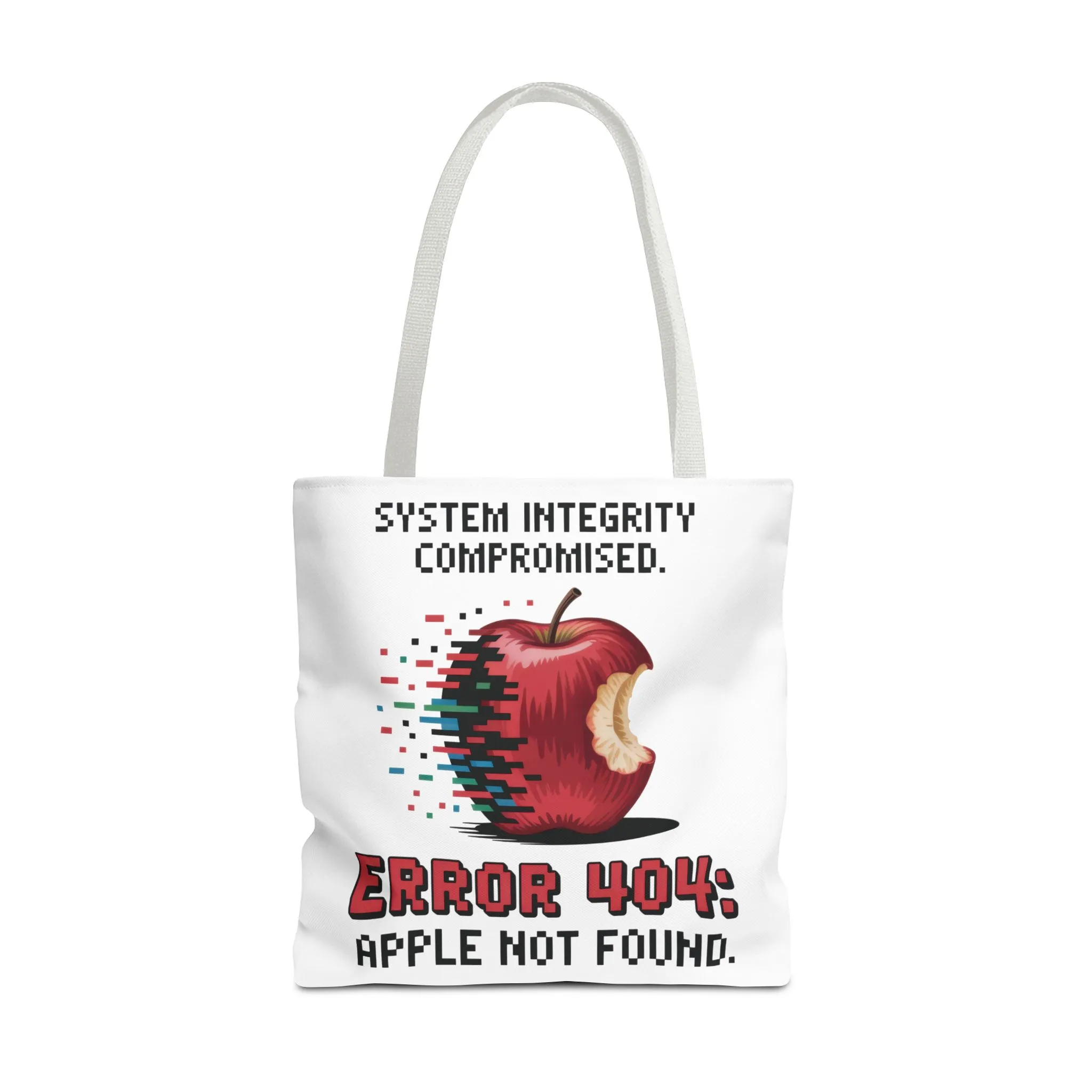 Error 404 Apple Tote Bag, Geek Tote, Funny Shopping Bag, Gift for Tech Lovers, Apple Lovers Tote, Digital Design Bag, Weekender Bag, Beach Bag, Large Canvas Bag - Image 41