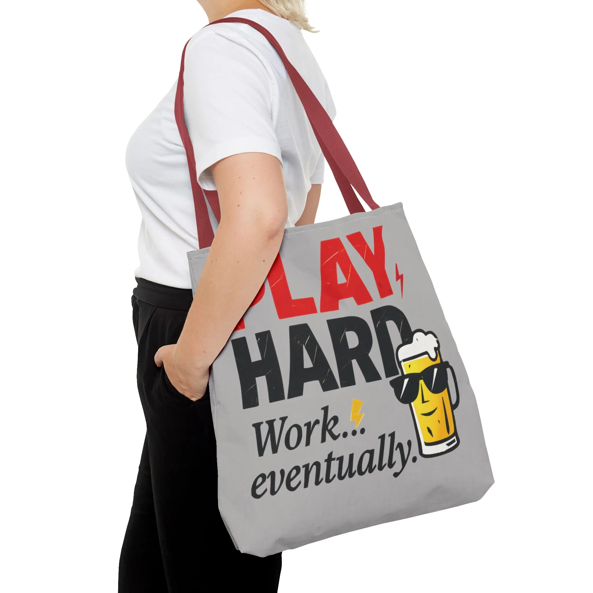 Play Hard Tote Bag - Fun, Stylish, Tote for Work & Play, Summer, Gift, Beach Bag, Everyday Carry, Beach Weekender Bag, large canvas bag - Image 29
