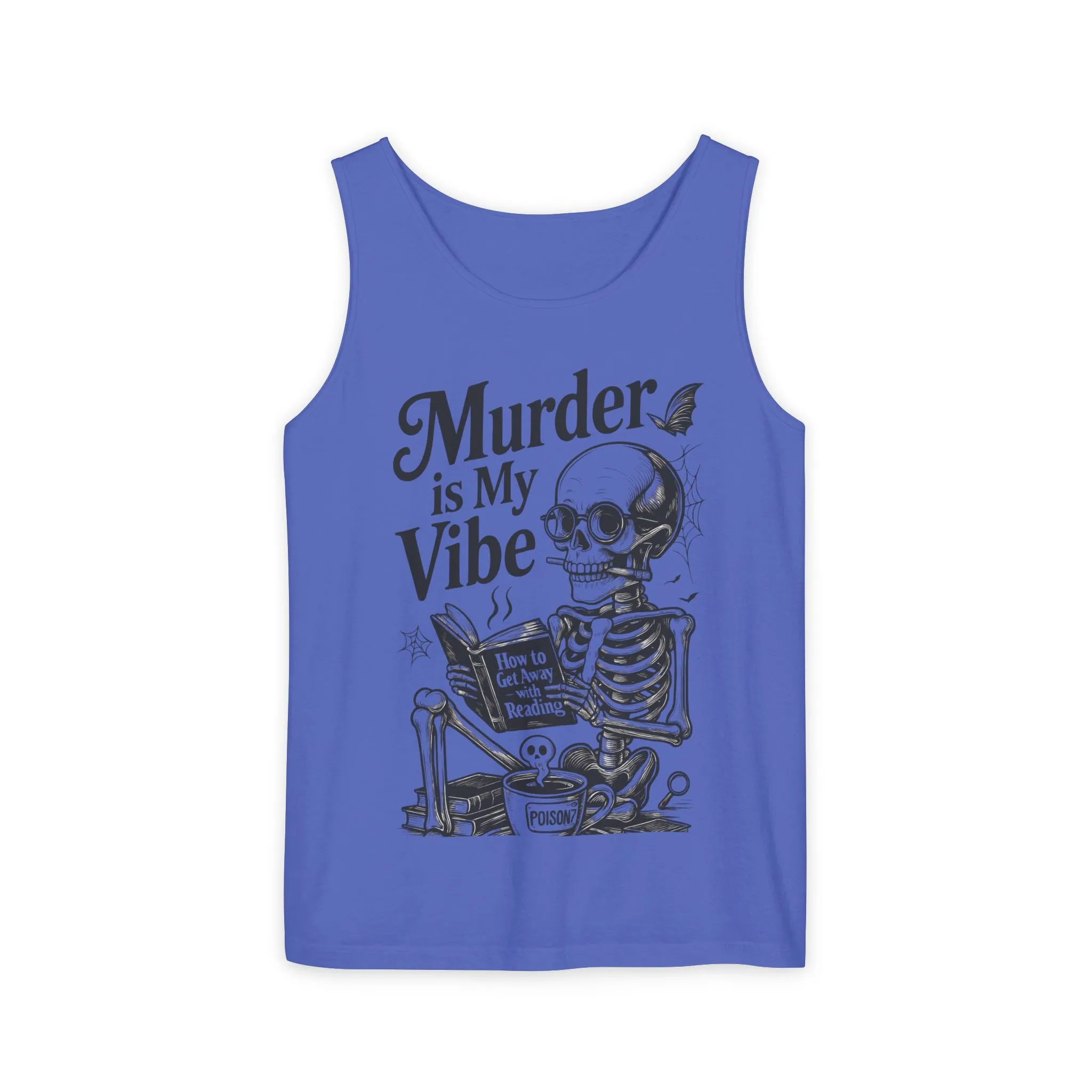 Murder Is My Vibe Tank Top, Womens Goth Tank, Halloween Clothing, Skeleton Graphic Tee, Cozy Casual Wear, Quirky Gift Idea - Image 21