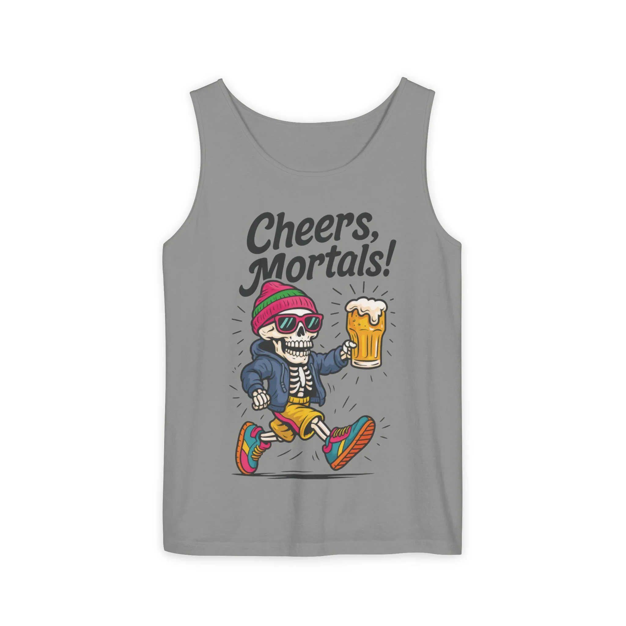 Cheers Mortals! Mens Tank Top, Funny Skeleton Beer Graphic Tee, Drinking Humor Shirt, Party Gift for Him, Halloween Tank, Beer Lovers Gift - Image 22