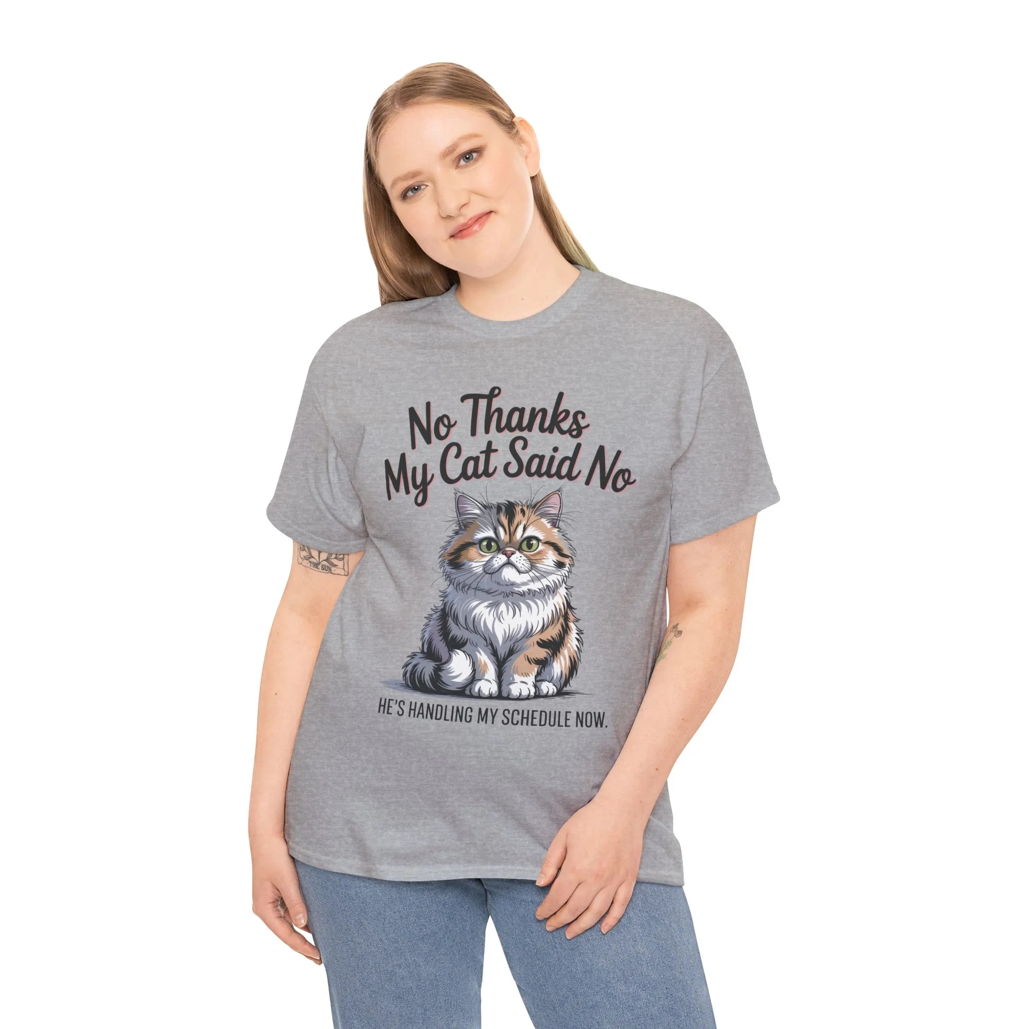 Funny Cat Quote Tee, Womens Heavy Cotton T-Shirt, Pet Lover Gift, Cute Cat Apparel, Cat Mom Tee, Quirky Animal Shirt, Humor - Image 12