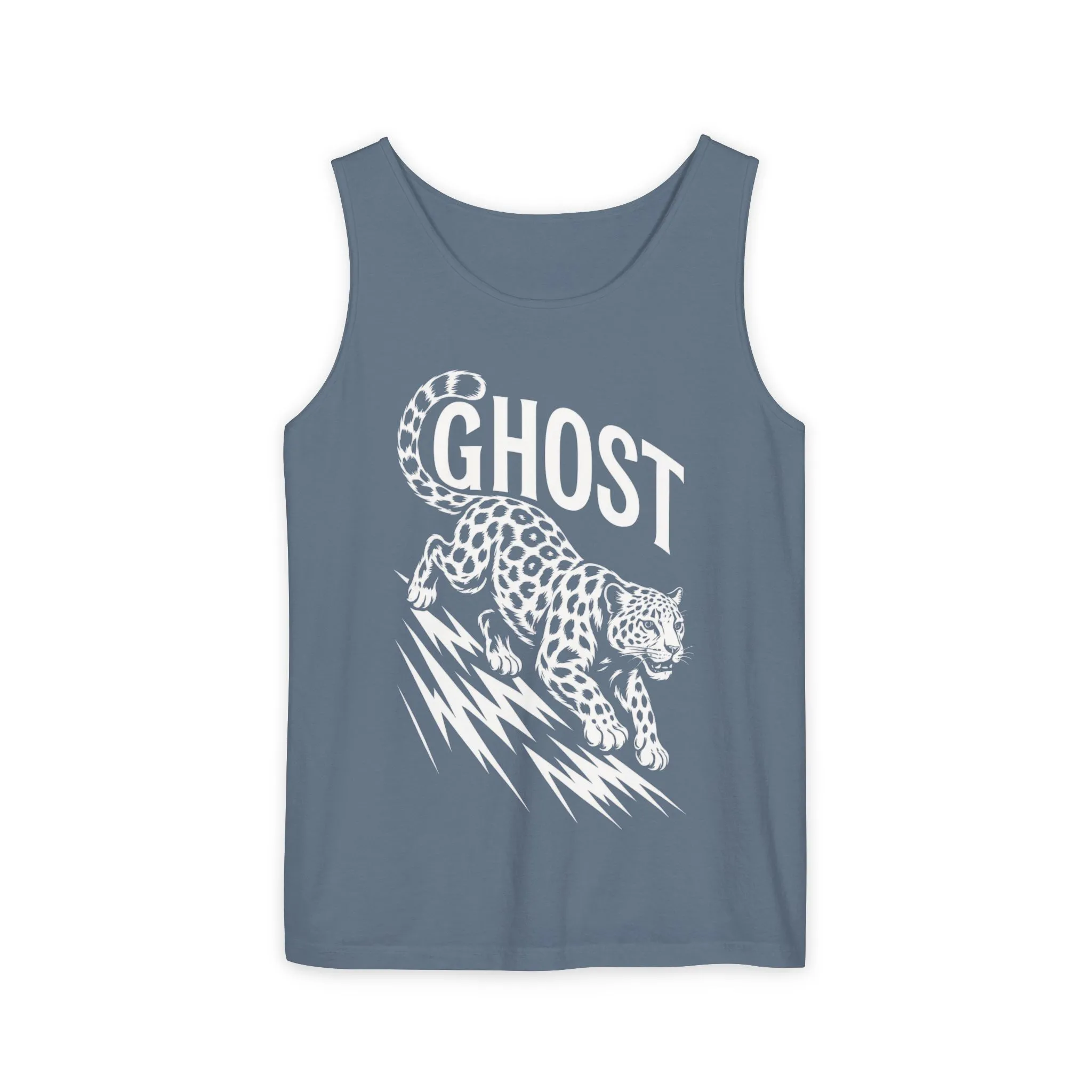 Ghost Leopard Mens Tank Top - Cool Graphic Shirt for Summer, Beach Days, Festivals, Gifts, Casual Wear - Image 9