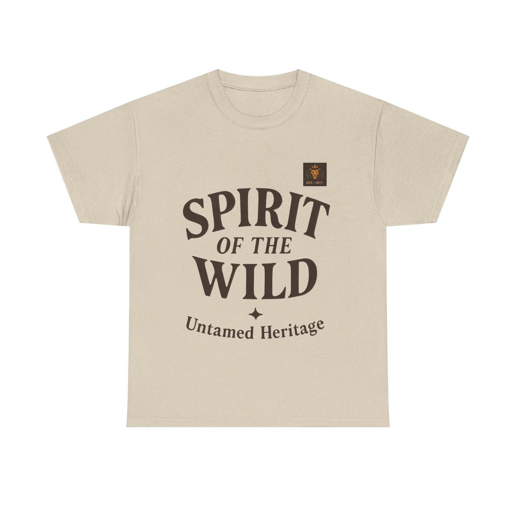Spirit of the Wild Mens Heavy Cotton Tee, Nature Lover Gift, Outdoor Adventure Shirt, Unisex Tee, Casual Wear, Unique Graphic Apparel - Image 2