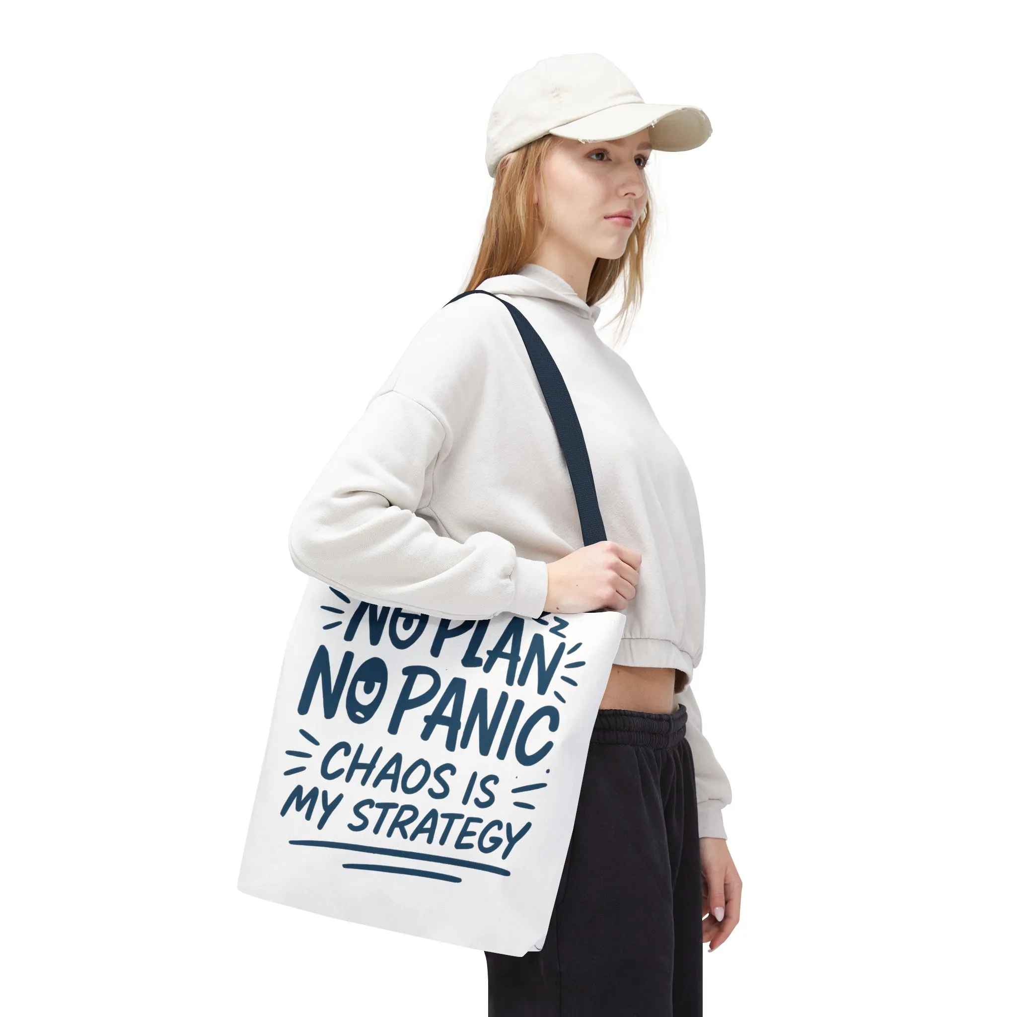 Funny Quote Tote Bag, Reusable Grocery Bag, Gift for Students, Beach Tote, Everyday Tote, Chaos Strategy Bag, Unique Shopping Bag - Image 30