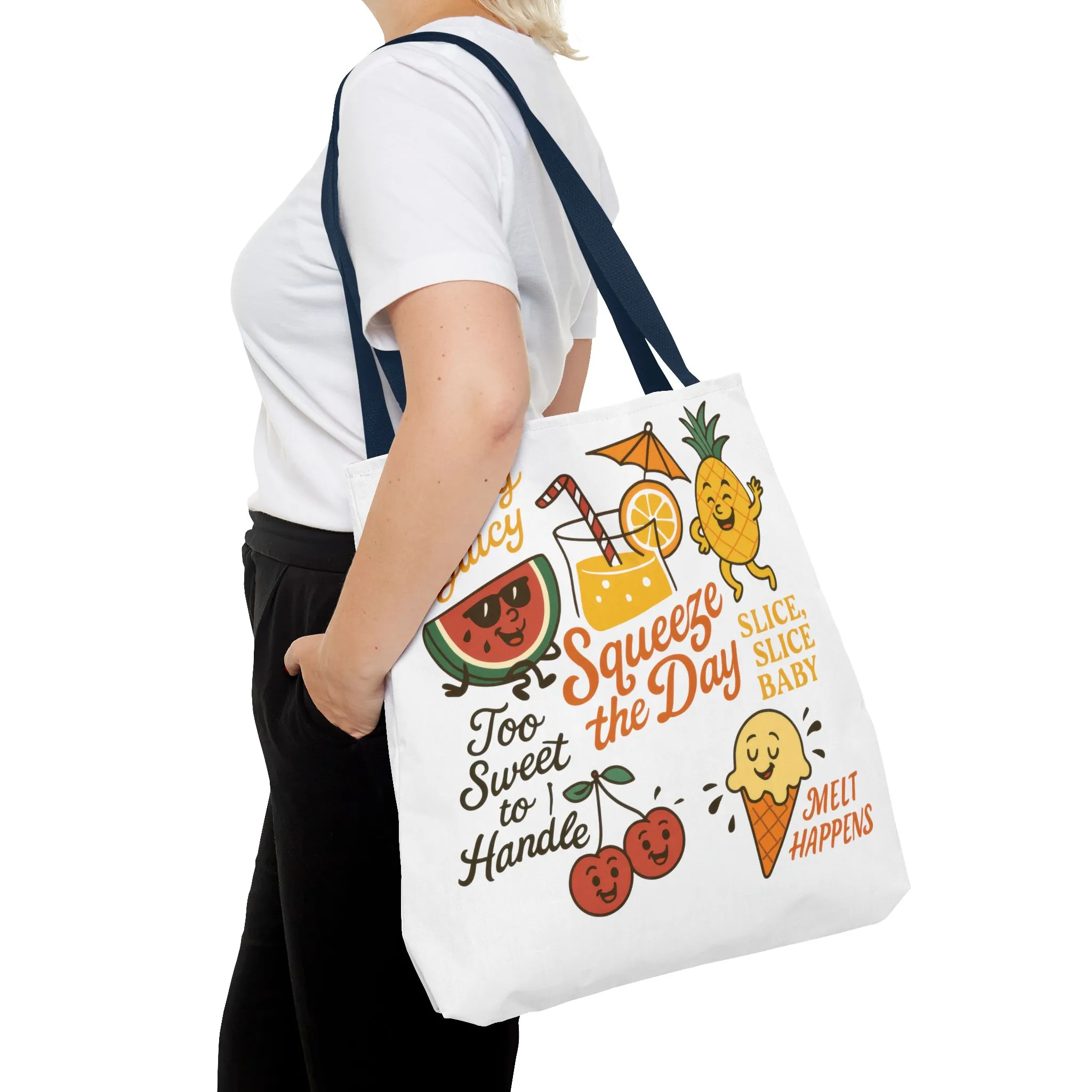 Juicy Summer Tote Bag, Fun Beach Carryall, Perfect for Grocery Shopping, Reusable Market Tote, Cute Gift for Fruit Lovers, Large Tote Bag - Image 34