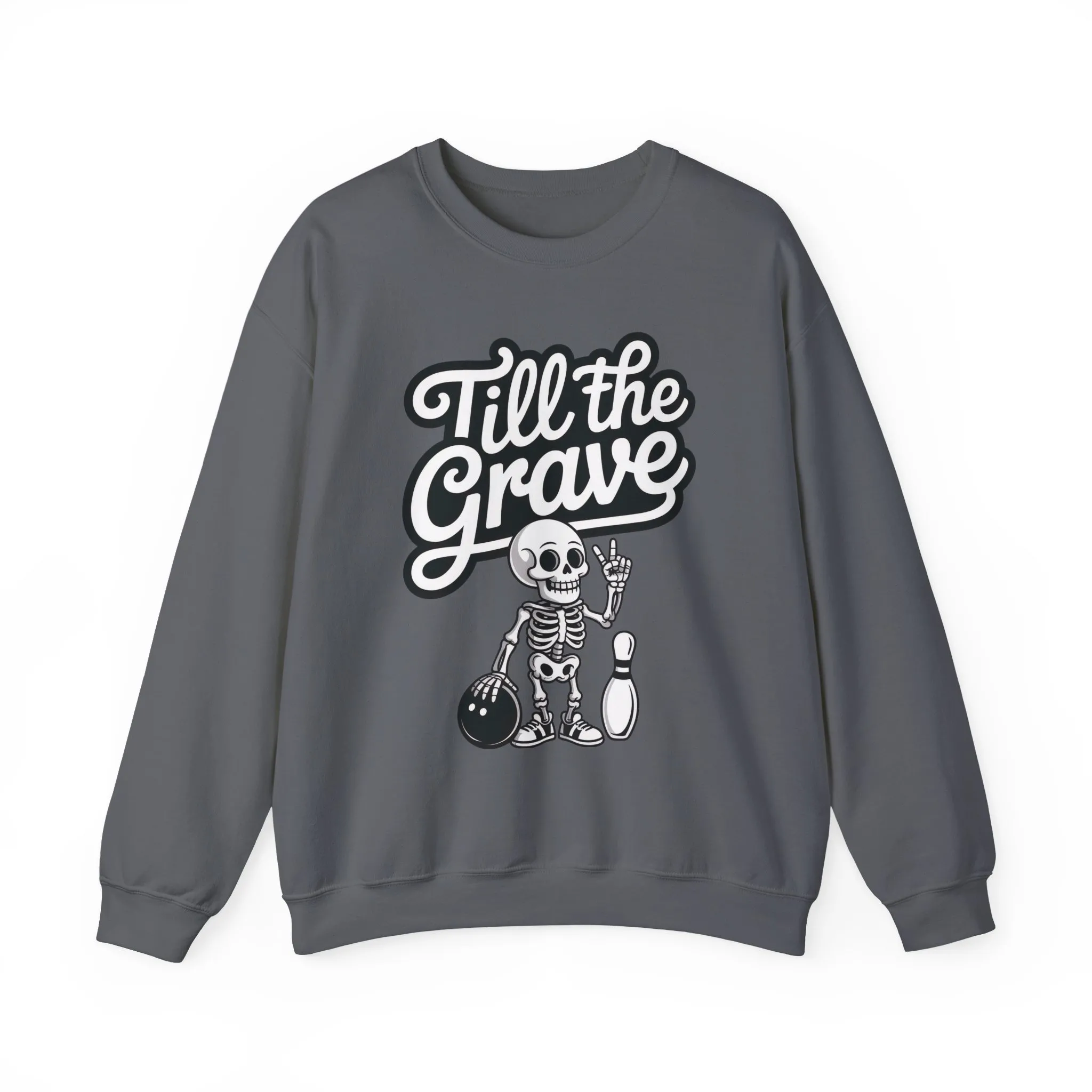 Funny Skeleton Bowling Mens Pullover, Halloween Apparel, Funny Skeleton Bowling Shirt, Casual Mens Crewneck, Cool Bowler Skull Crewneck - Image 16