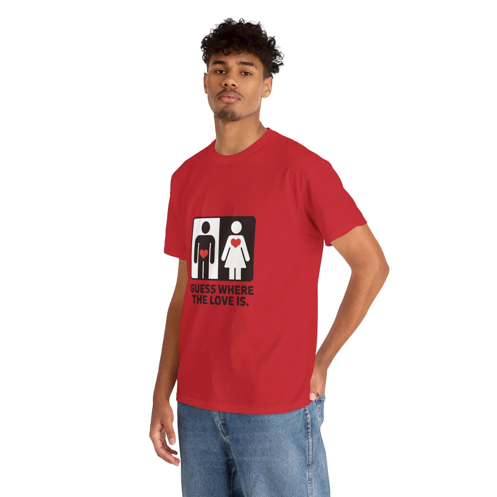 Guess Where The Love Is Mens Tee, Funny Couples Gift, Valentines Day Apparel, Relationship Humor Shirt, Graphic Tee for Him, Bold Love Joke Shirt - Image 27