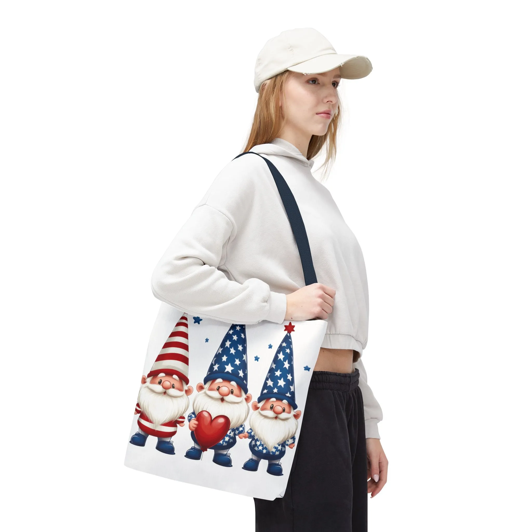 Patriotic Gnome Tote Bag, Stars and Stripes Reusable Grocery Bag, Cute Gnome Summer Bag, Holiday Gift Tote, Eco-Friendly Shopping Bag - Image 40