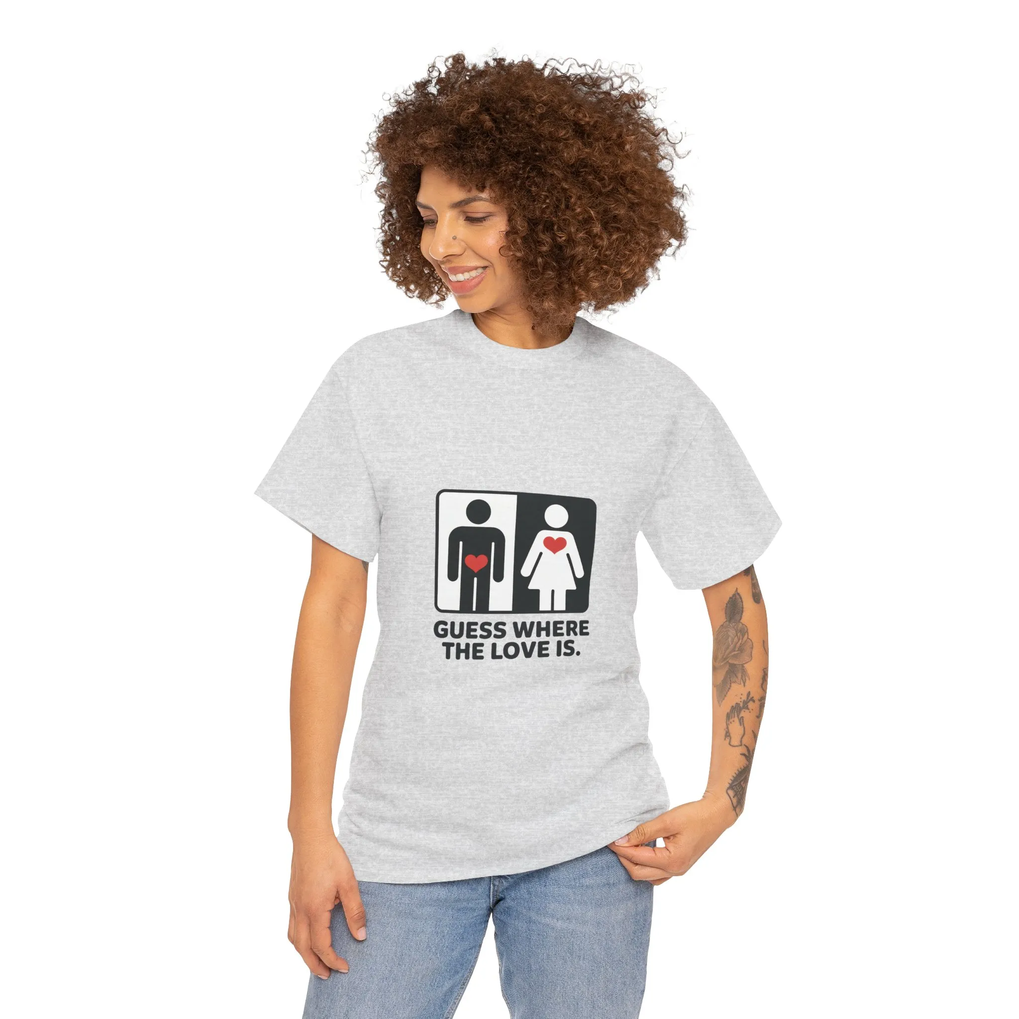 Funny Love Location Women's T-Shirt, Bold Graphic Humorous Relationship Tee, Gift for Couples, Valentine's Day Gift, Love joke tee - Image 32