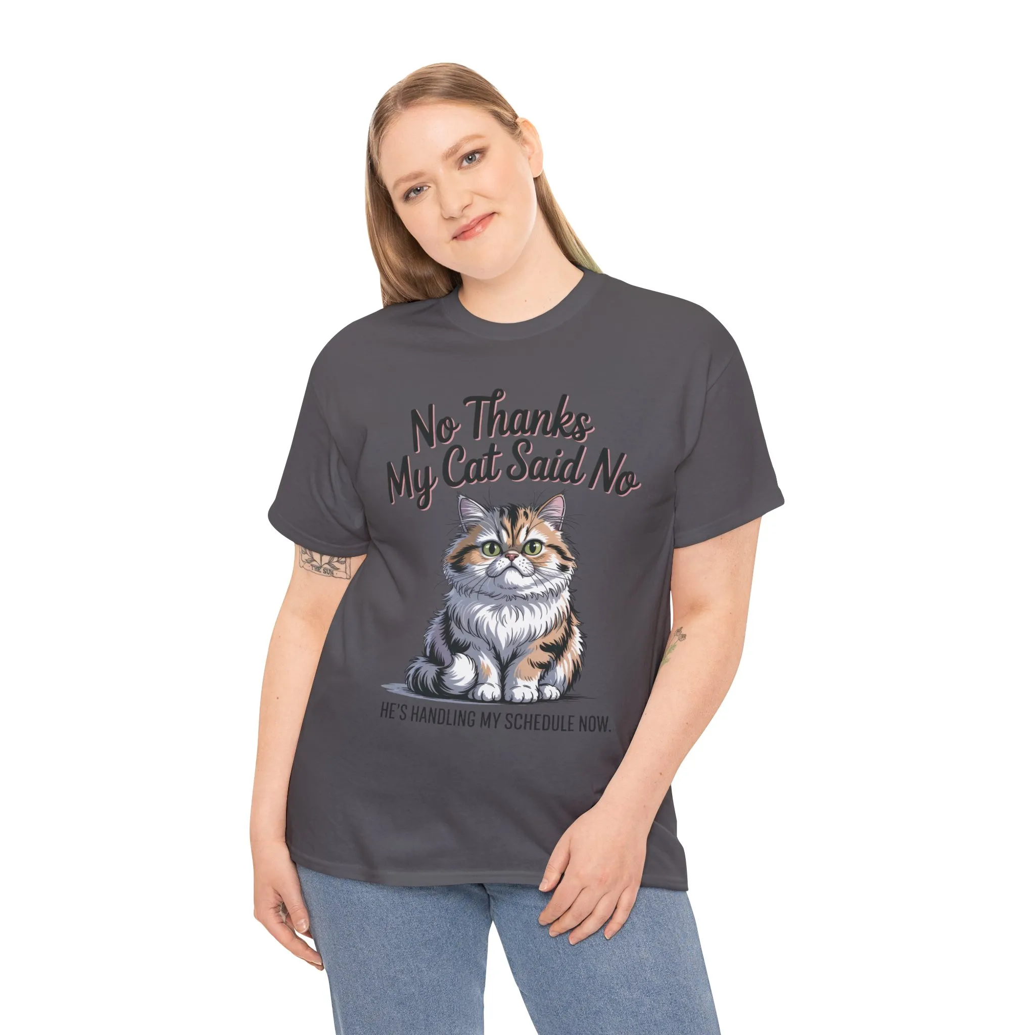 Funny Cat Quote Tee, Womens Heavy Cotton T-Shirt, Pet Lover Gift, Cute Cat Apparel, Cat Mom Tee, Quirky Animal Shirt, Humor - Image 18