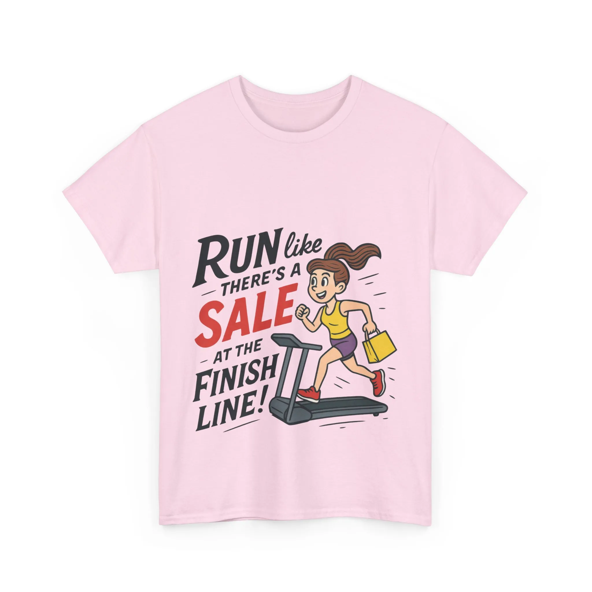 Motivational Fitness Tee, Workout Shirt, Funny Exercise Gym Top, Funny Shopping Tee, Treadmill Runner Shirt for Her, run for sale tee - Image 25