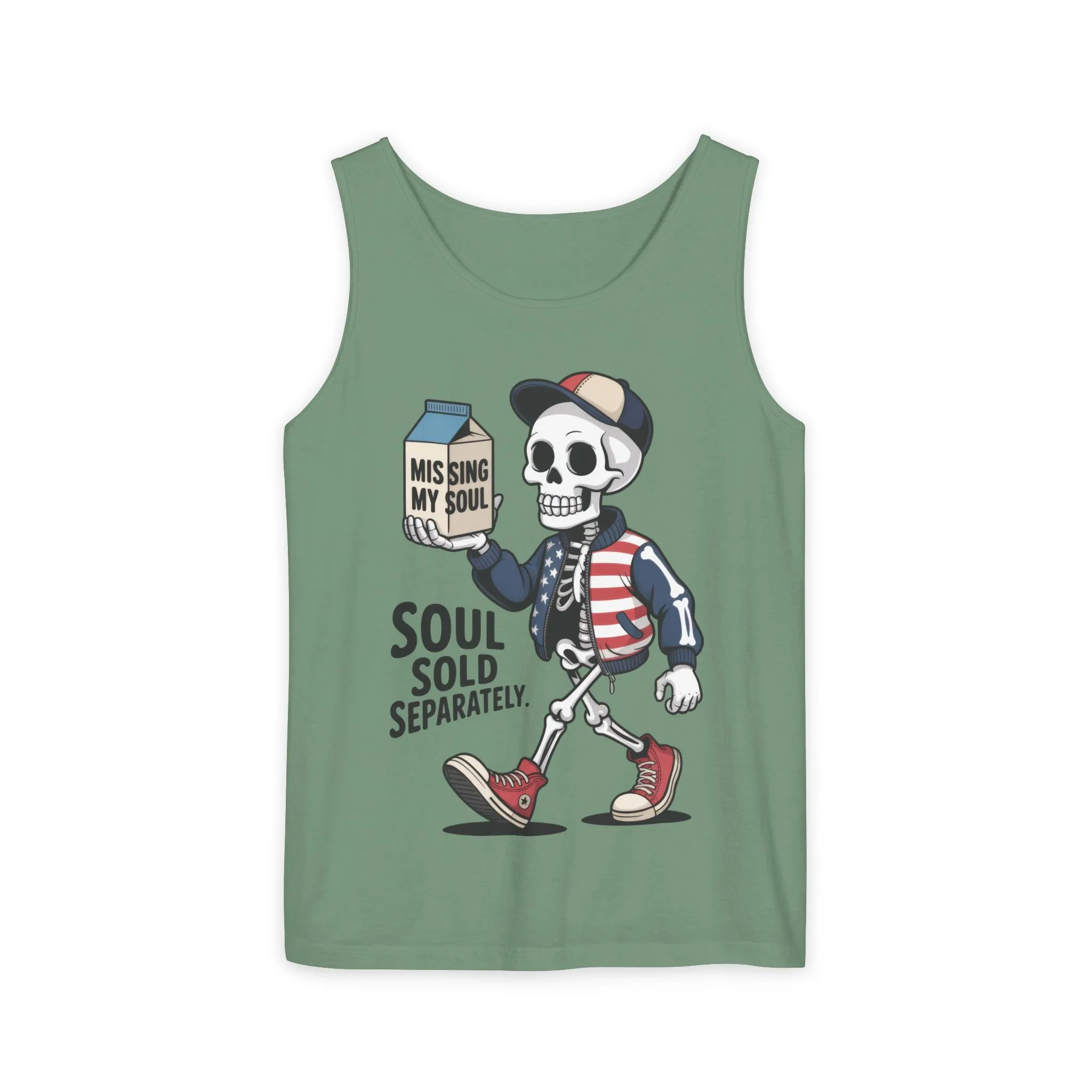 Funny Skeleton Tank Top, Soul Sold Separately Muscle Tee, Missing My Soul Graphic Shirt, Gothic Streetwear Workout Top - Image 11