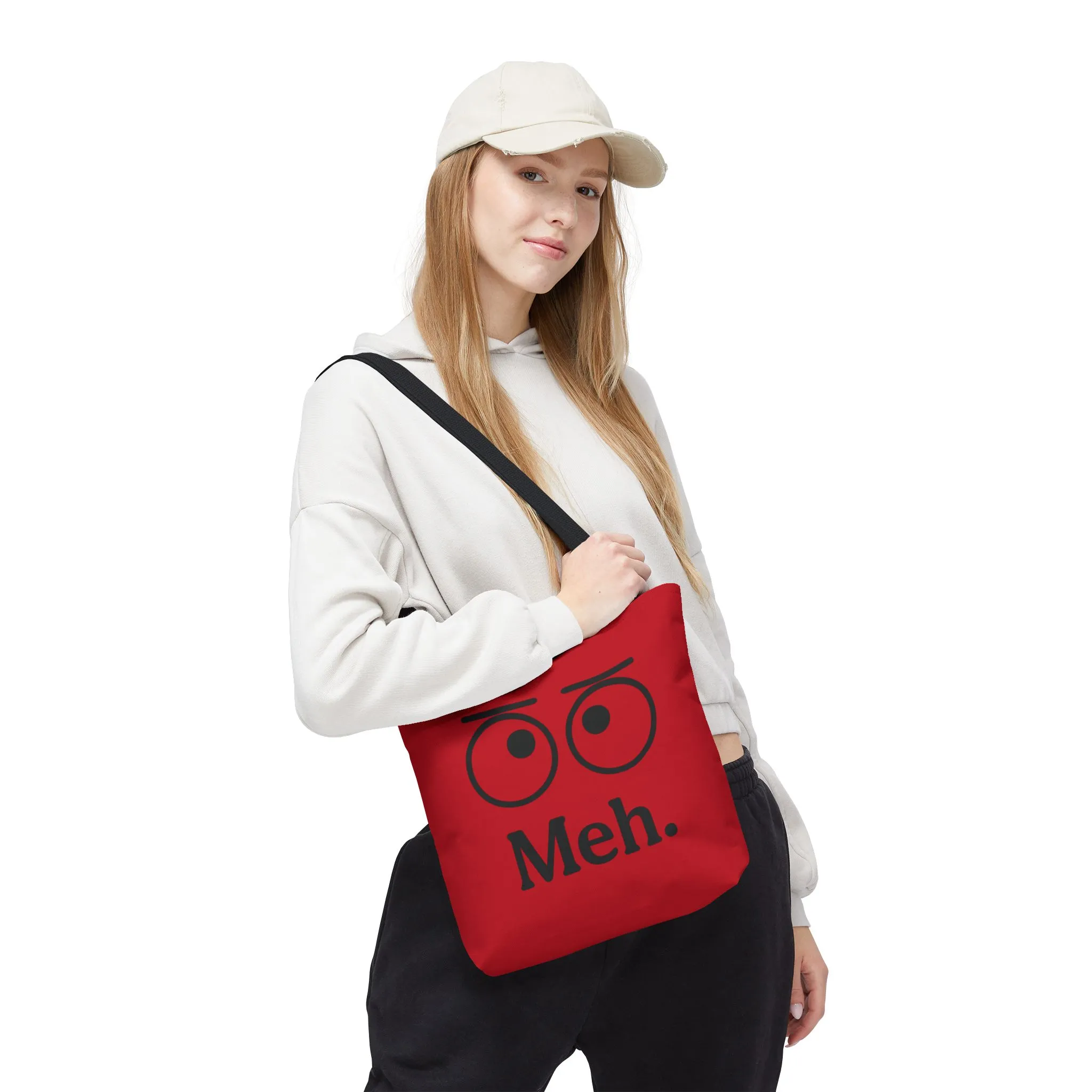 Meh. Tote Bag - Perfect Gift for Sarcastic Friends, Trendy Everyday Use, Unique Statement Accessory, Ideal for School, Work, Shopping - Image 10