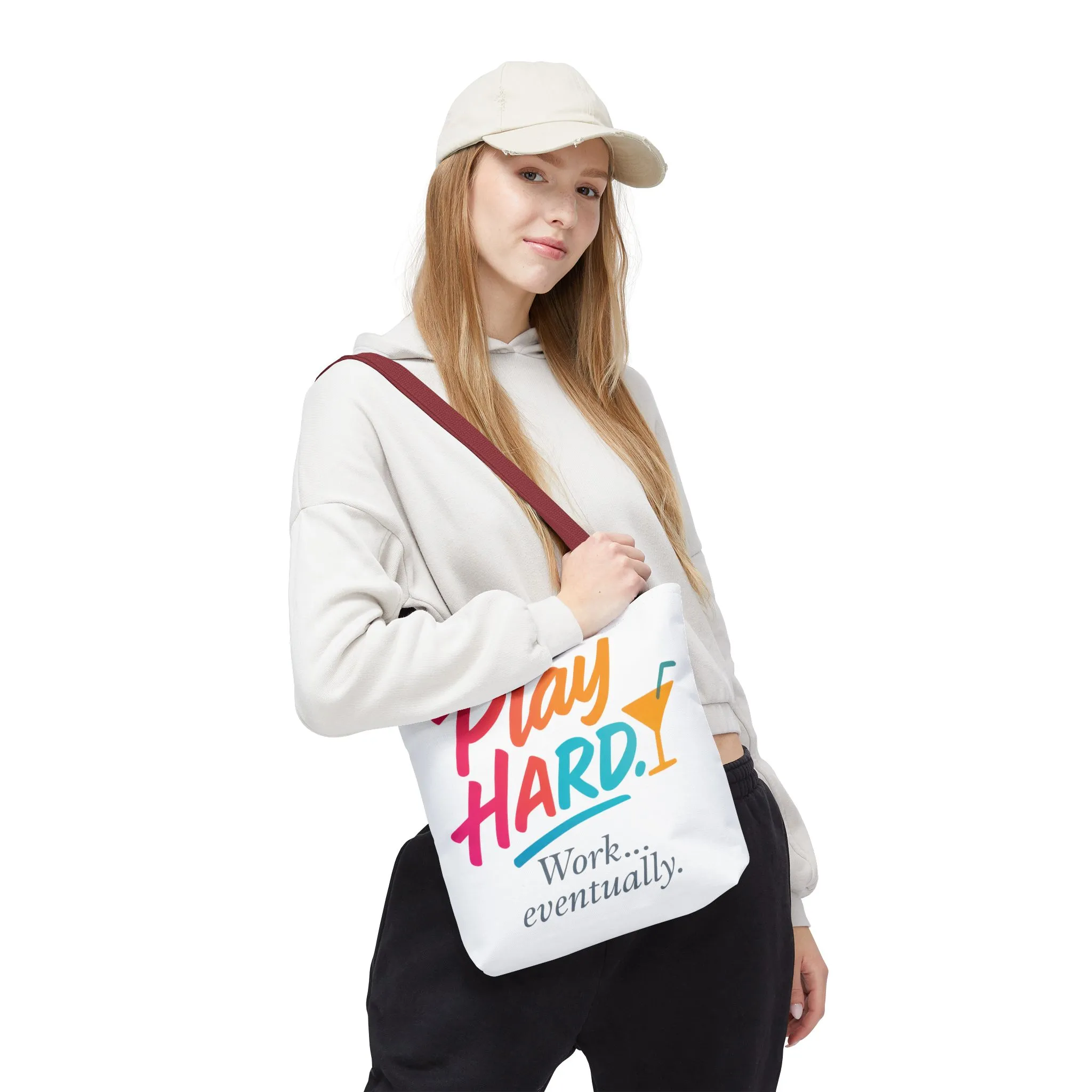 Play Hard Tote Bag - Fun, Stylish, Tote for Work & Play, Summer, Gift, Beach Bag, Everyday Carry, Beach Weekender Bag, large canvas bag - Image 10