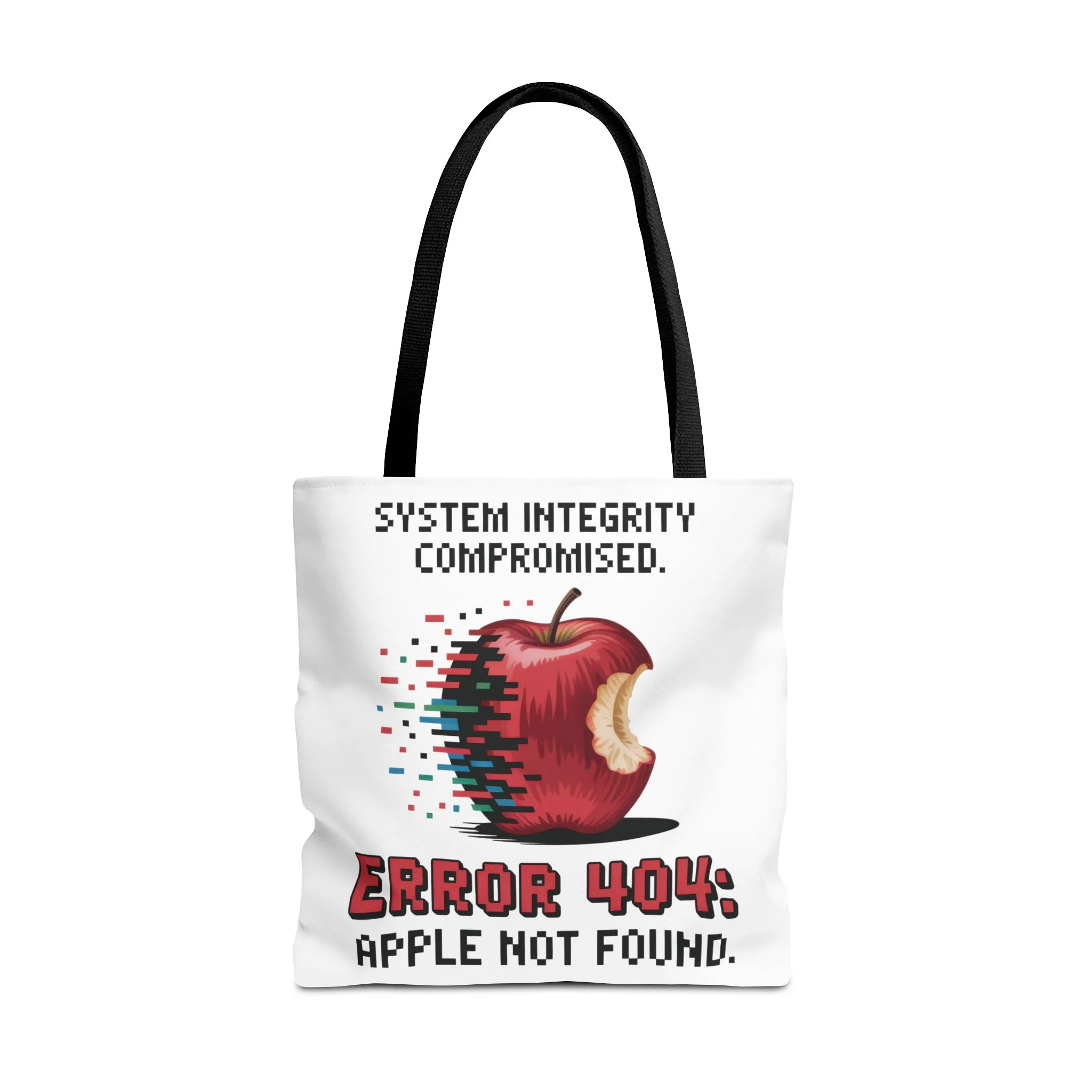 Error 404 Apple Tote Bag, Geek Tote, Funny Shopping Bag, Gift for Tech Lovers, Apple Lovers Tote, Digital Design Bag, Weekender Bag, Beach Bag, Large Canvas Bag - Image 16