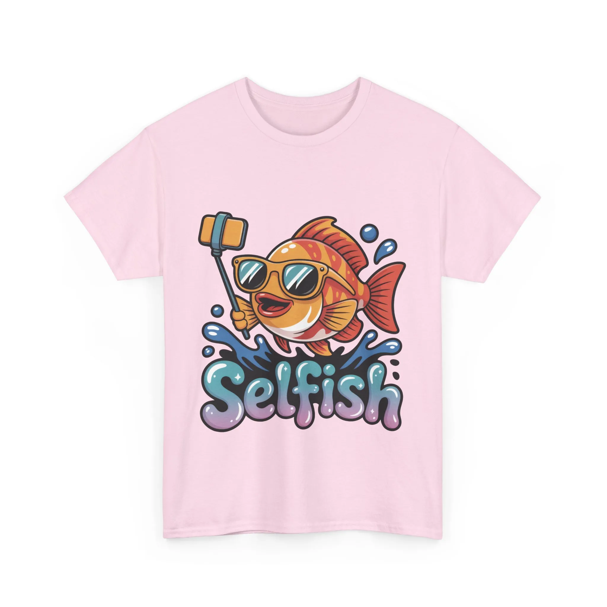 Funny Selfie Fish Graphic Womens T-Shirt, Playful Pun Gift for Her, Summer Vibes, Unique Beach Shirt, Outdoor Adventures - Image 22