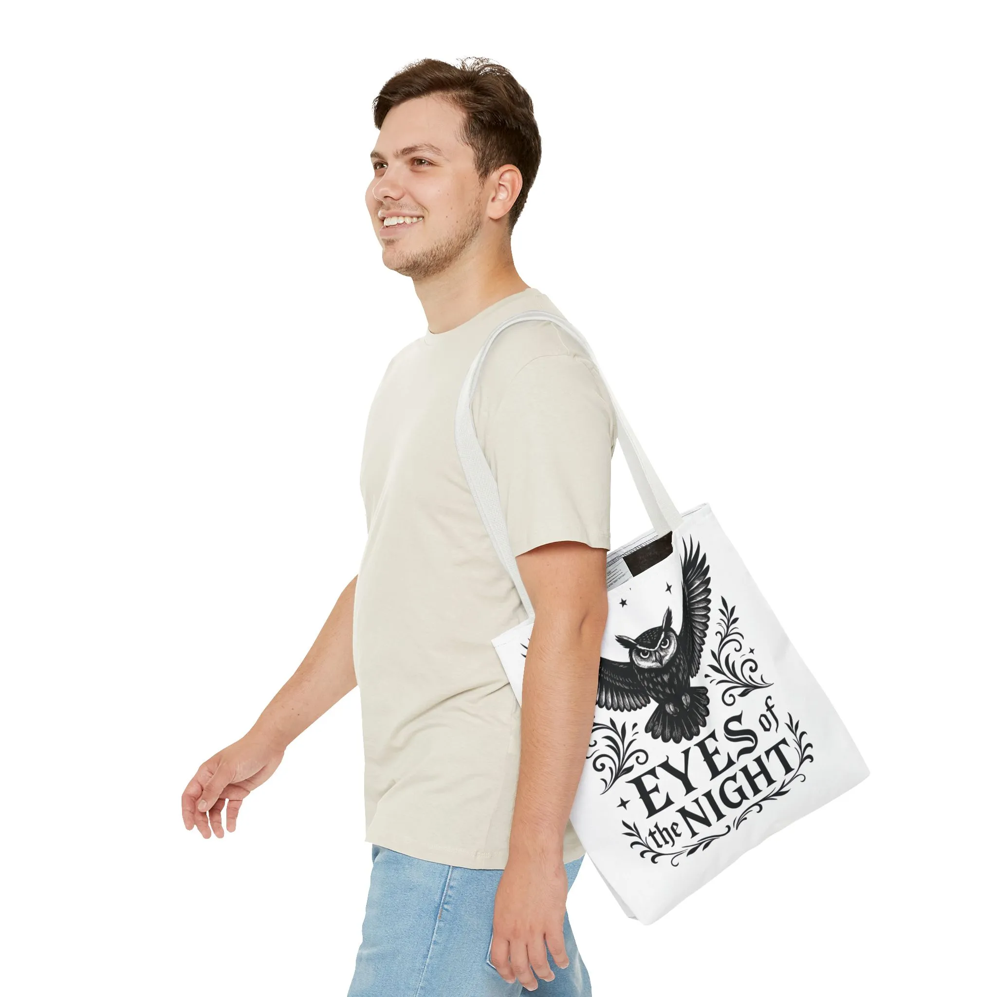 Eyes of the Night Owl Tote Bag, Artsy Shopping Bag, Eco-Friendly Carryall, Unique Gift for Animal Lovers, Halloween Decor, Beach Tote - Image 23