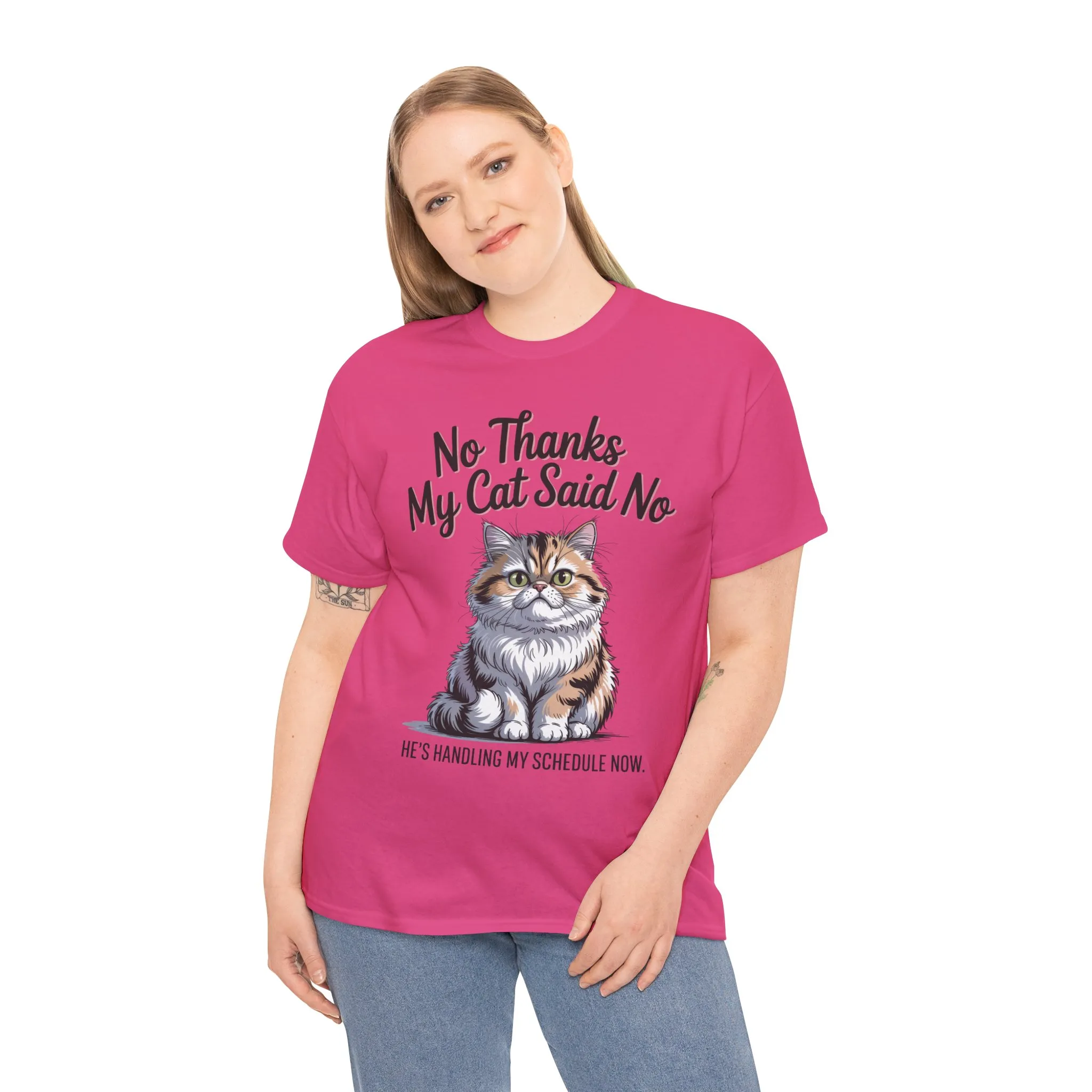 Funny Cat Quote Tee, Womens Heavy Cotton T-Shirt, Pet Lover Gift, Cute Cat Apparel, Cat Mom Tee, Quirky Animal Shirt, Humor - Image 27