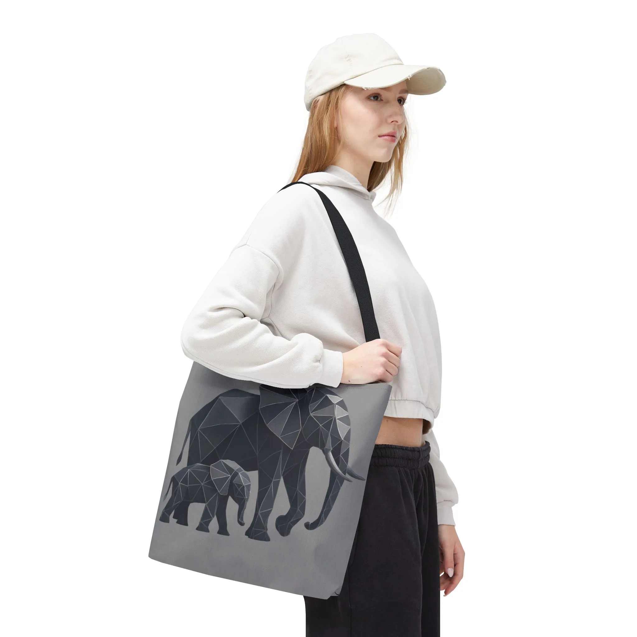Elephant Geometric Tote Bag, Stylish Sustainable Bag, Boho Accessories, Animal Lover Gift, Canvas Shopping Bag, Beach Tote - Image 15