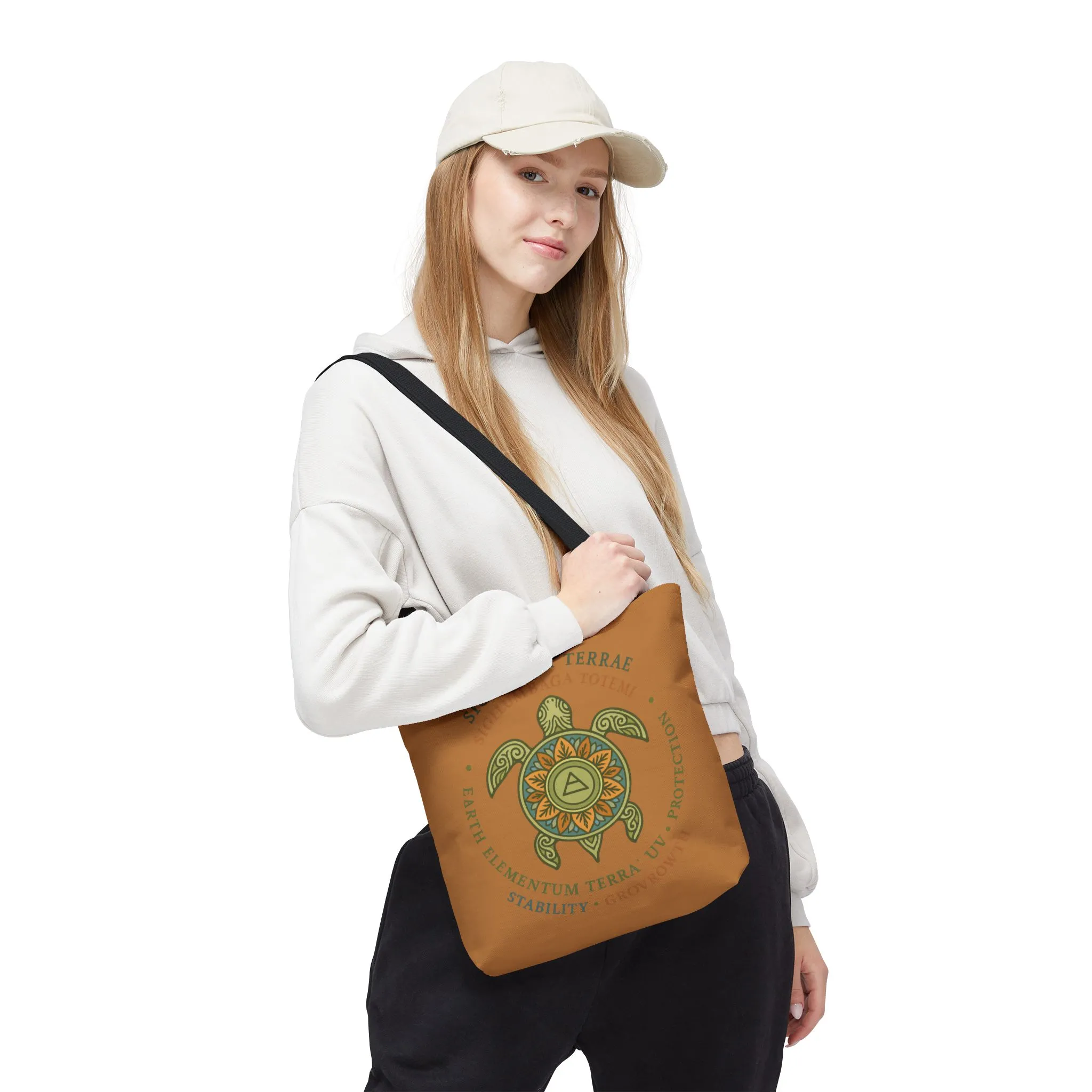 Spiritual Symbol Tote Bag, Eco-Friendly Shopping Bag, Meditation Pouch, Gift for Yogis, Bohemian Style, Sigillum Terrae Design - Image 10