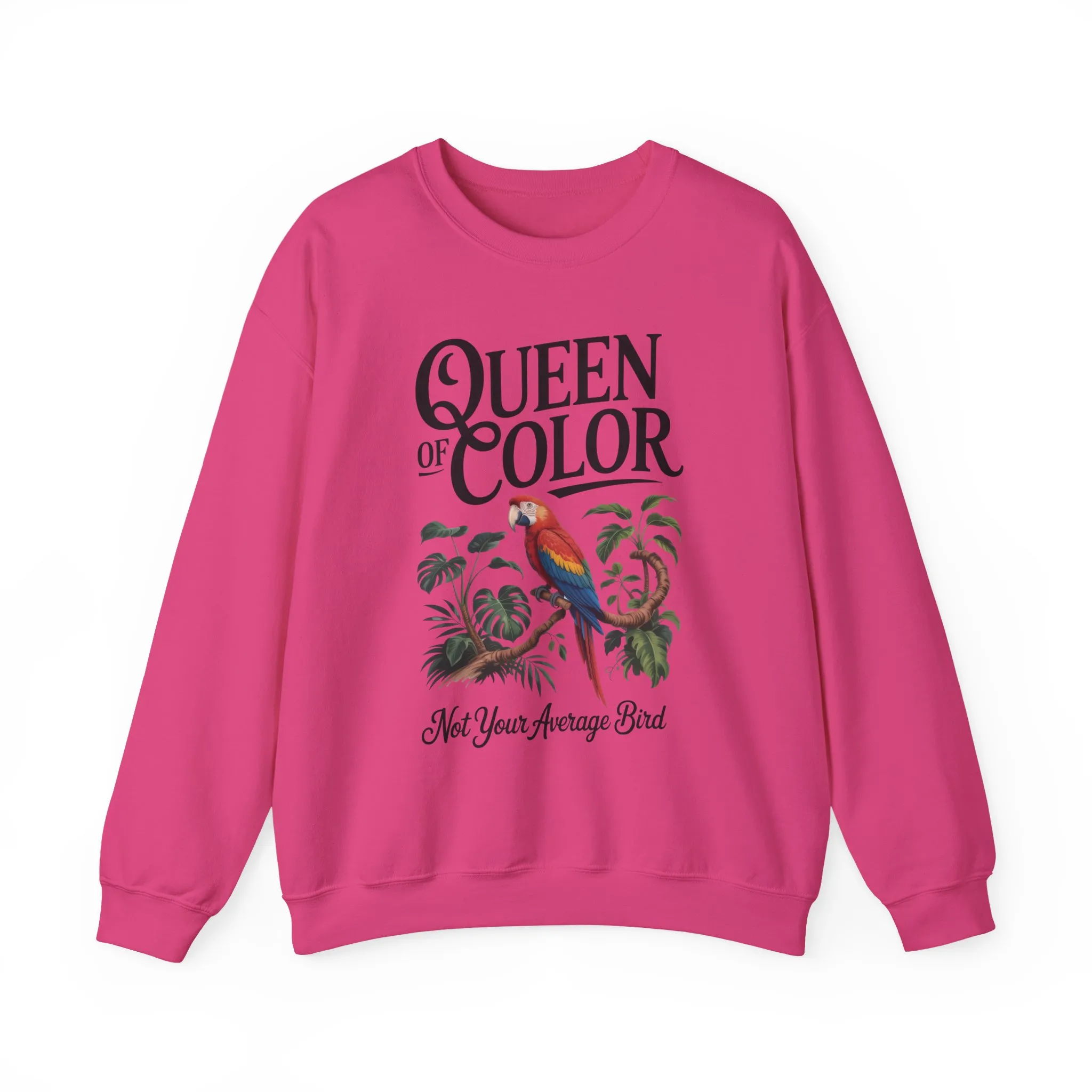 Vibrant Crewneck Womens Sweatshirt, Colorful Apparel, Bird Design, Cozy Layering, Gift for Nature Lovers, Fun Fashion - Image 22