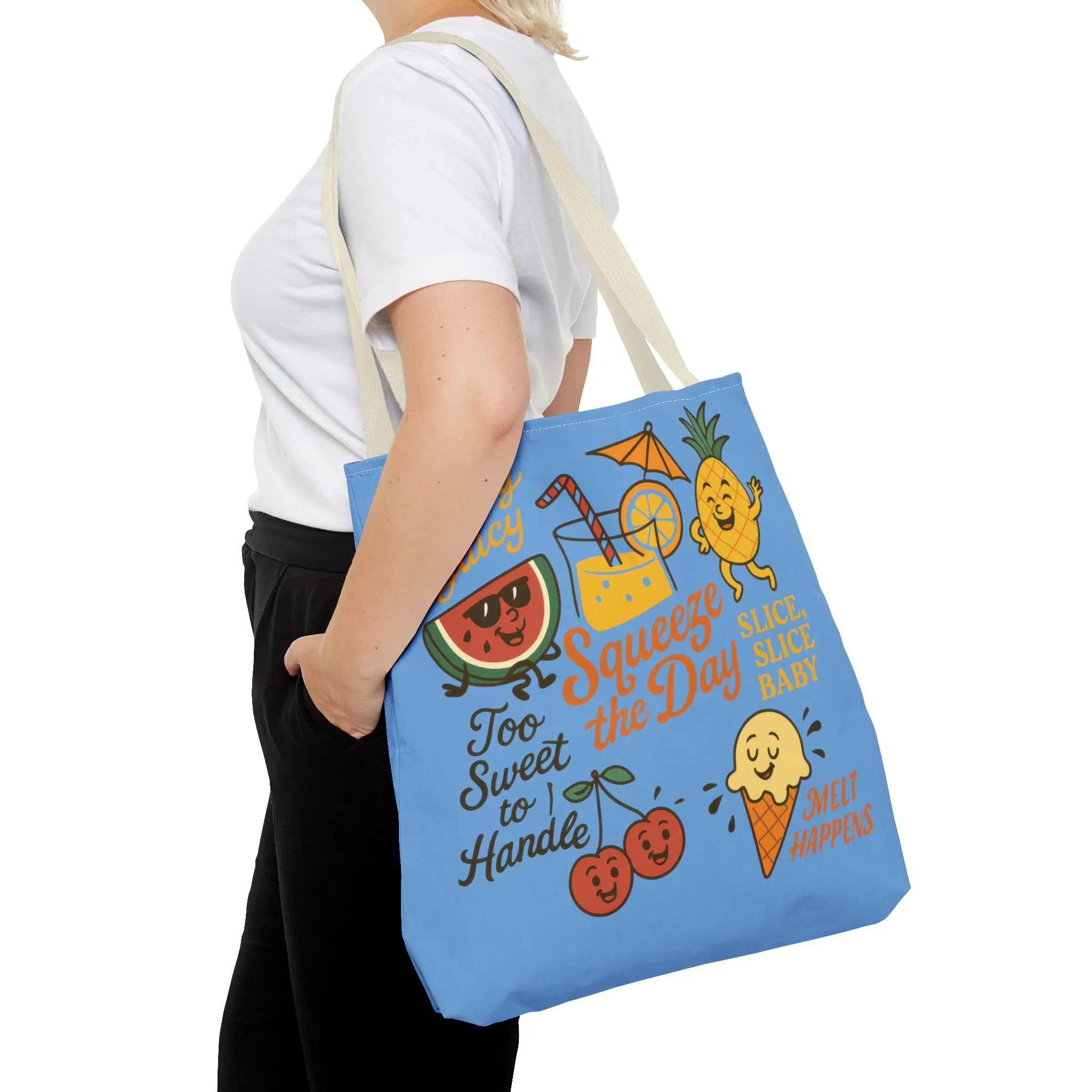 Juicy Summer Tote Bag, Fun Beach Carryall, Perfect for Grocery Shopping, Reusable Market Tote, Cute Gift for Fruit Lovers, Large Tote Bag - Image 19