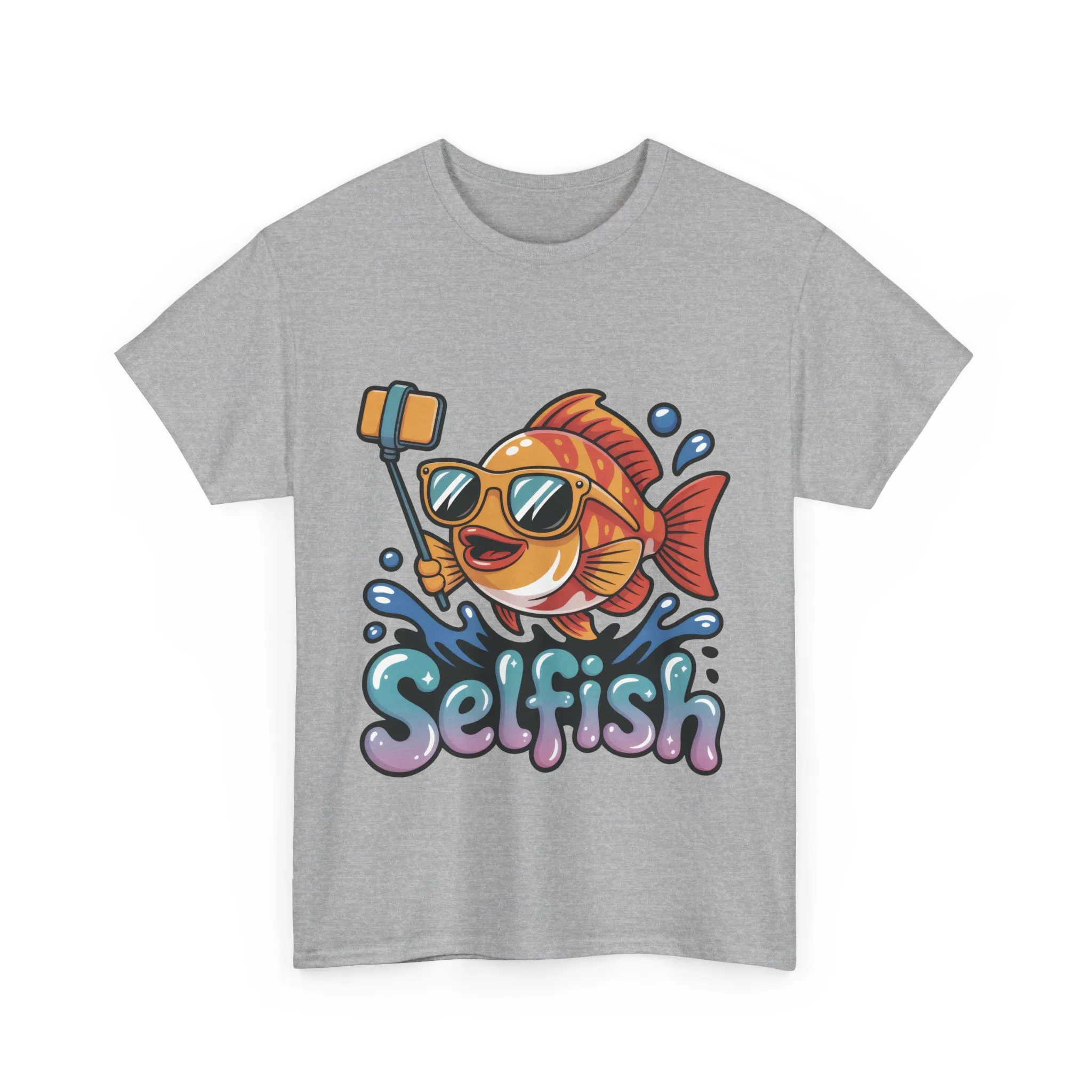 Funny Selfie Fish Graphic Womens T-Shirt, Playful Pun Gift for Her, Summer Vibes, Unique Beach Shirt, Outdoor Adventures - Image 10