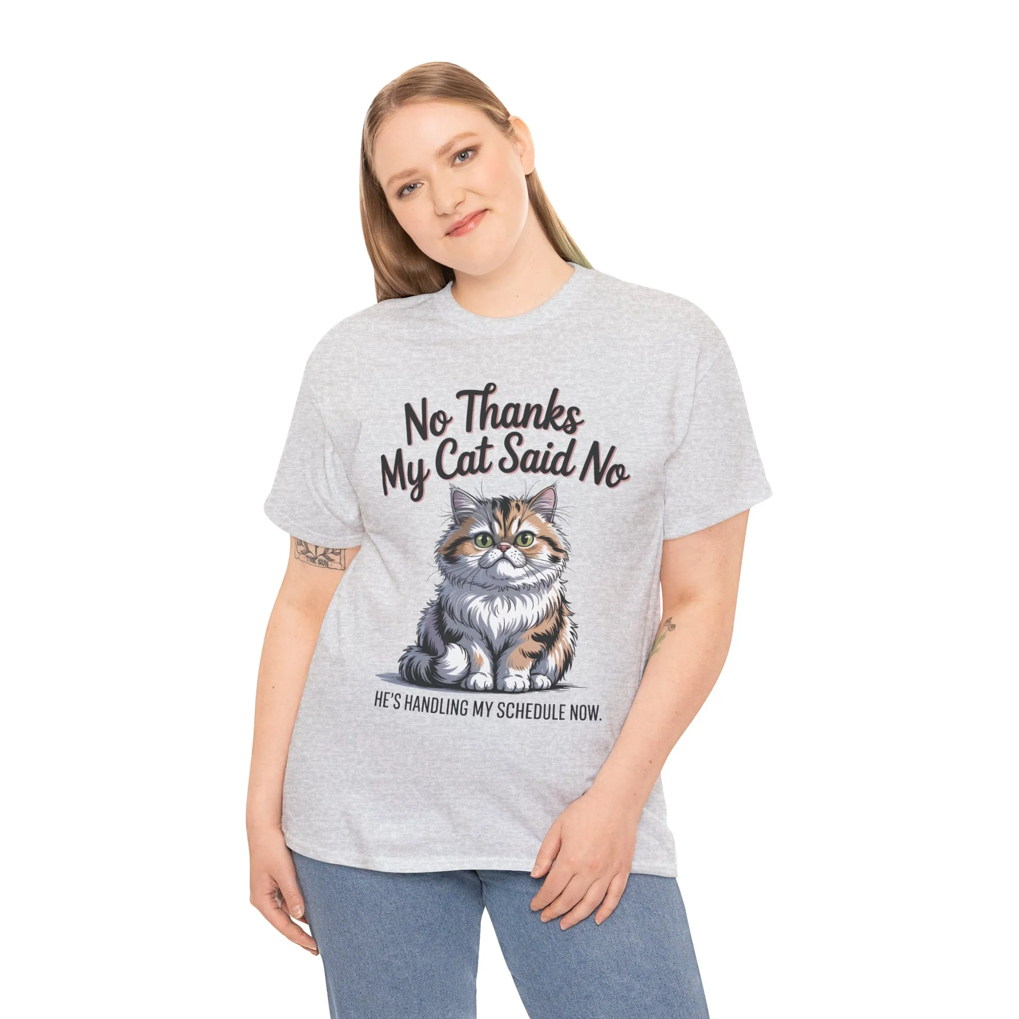 Funny Cat Quote Tee, Womens Heavy Cotton T-Shirt, Pet Lover Gift, Cute Cat Apparel, Cat Mom Tee, Quirky Animal Shirt, Humor - Image 9