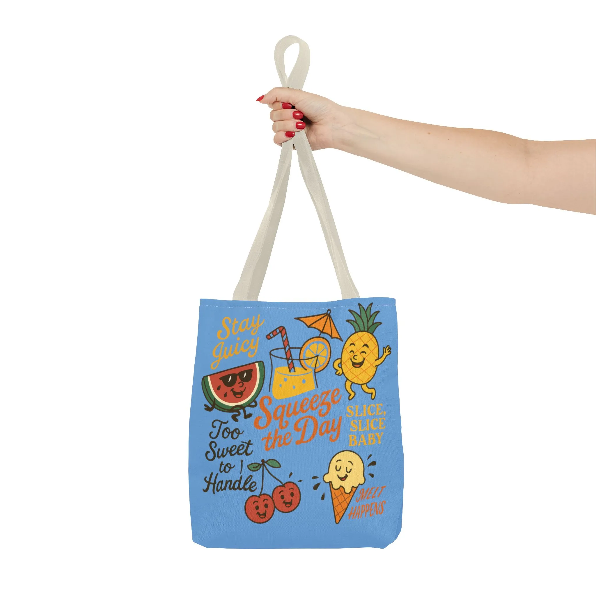 Juicy Summer Tote Bag, Fun Beach Carryall, Perfect for Grocery Shopping, Reusable Market Tote, Cute Gift for Fruit Lovers, Large Tote Bag - Image 9