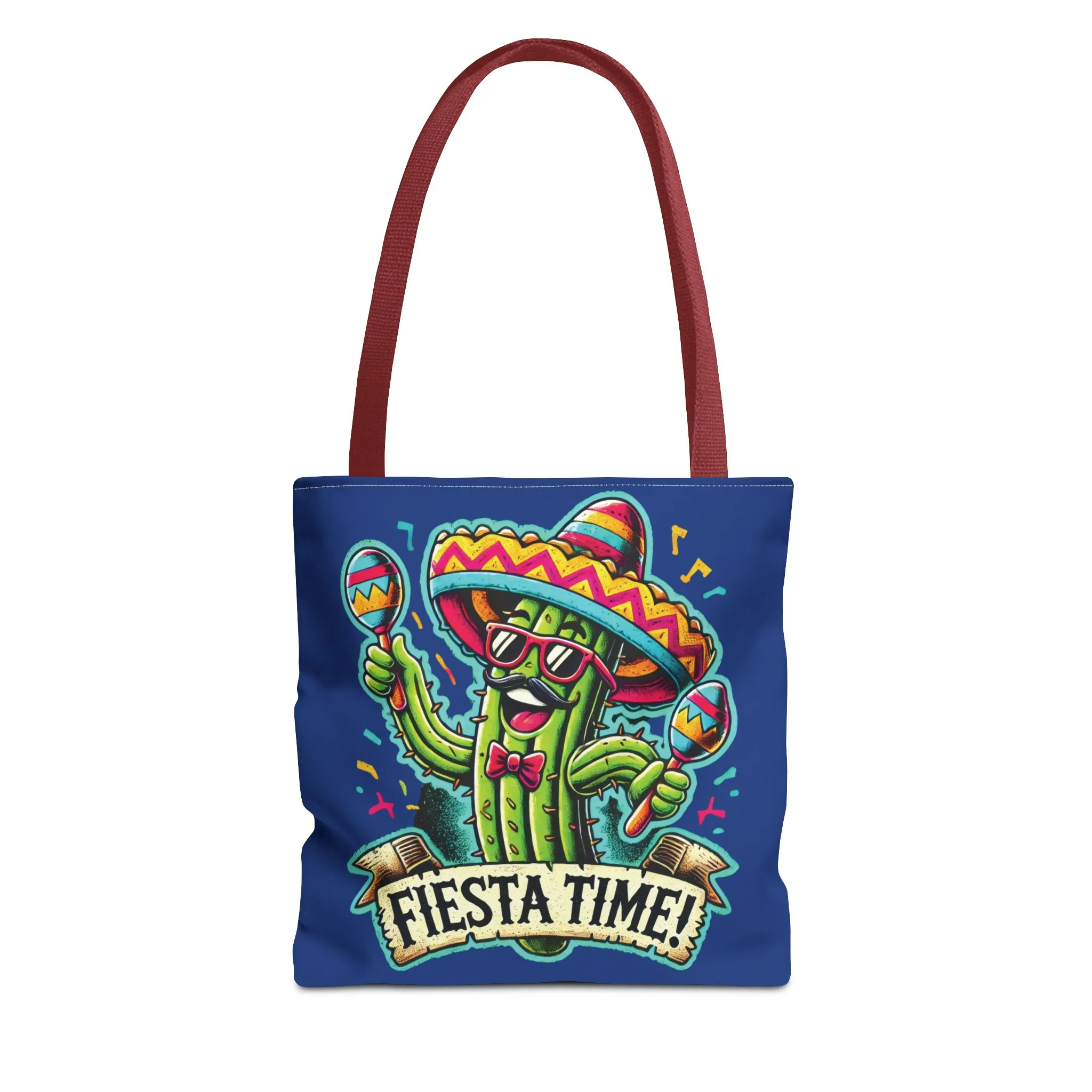 Fiesta Time Cactus Tote Bag, Funny Mexican Party Gift, Sombrero Maracas Print, Cinco de Mayo Bag, Summer Festival Tote, Beach Bag, Shopping - Image 6