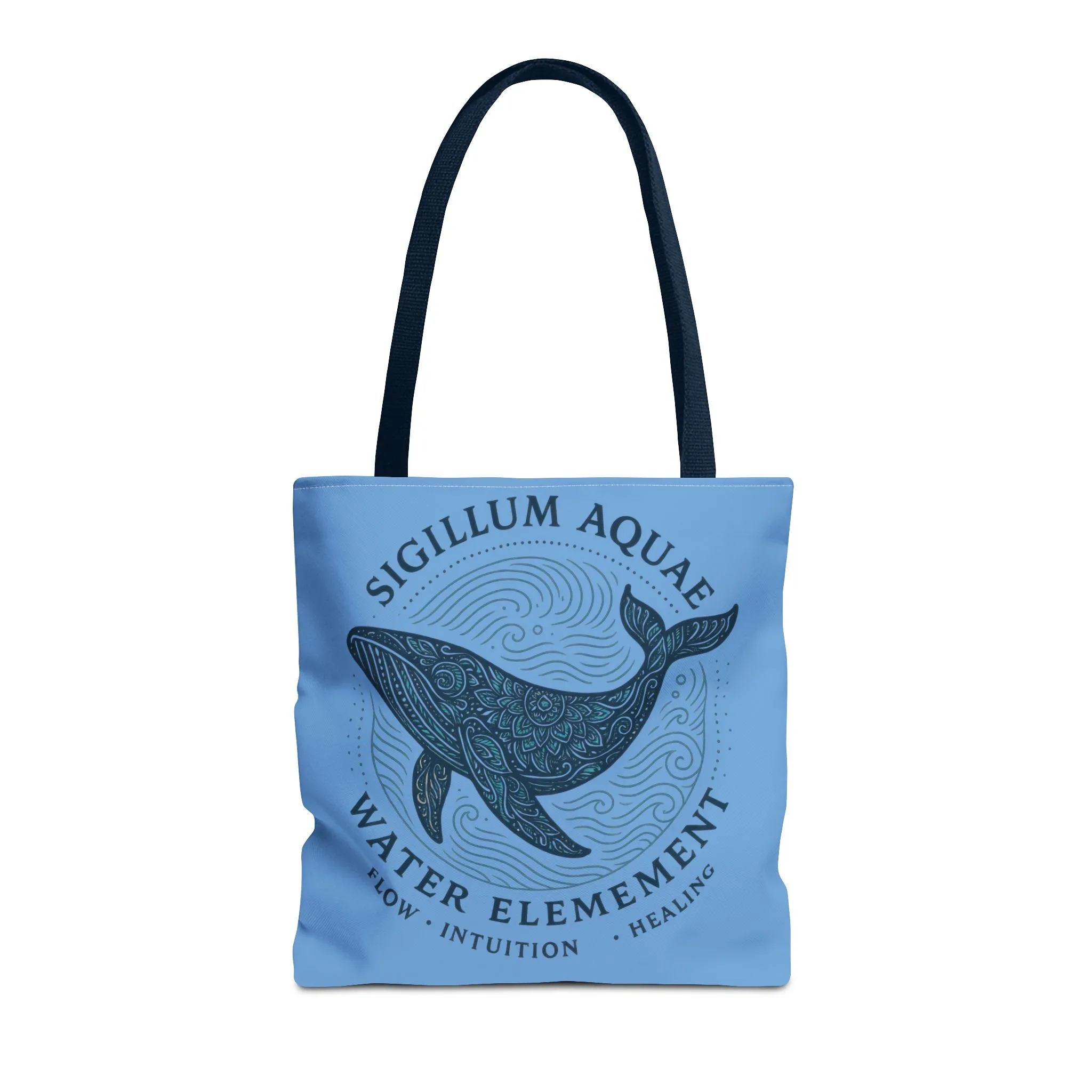 Whale Water Element Tote Bag: Spiritual Gift, Eco-Friendly, Beach Bag, Yoga Accessories, Meditation Essentials, Weekender Bag, Large Bag - Image 6