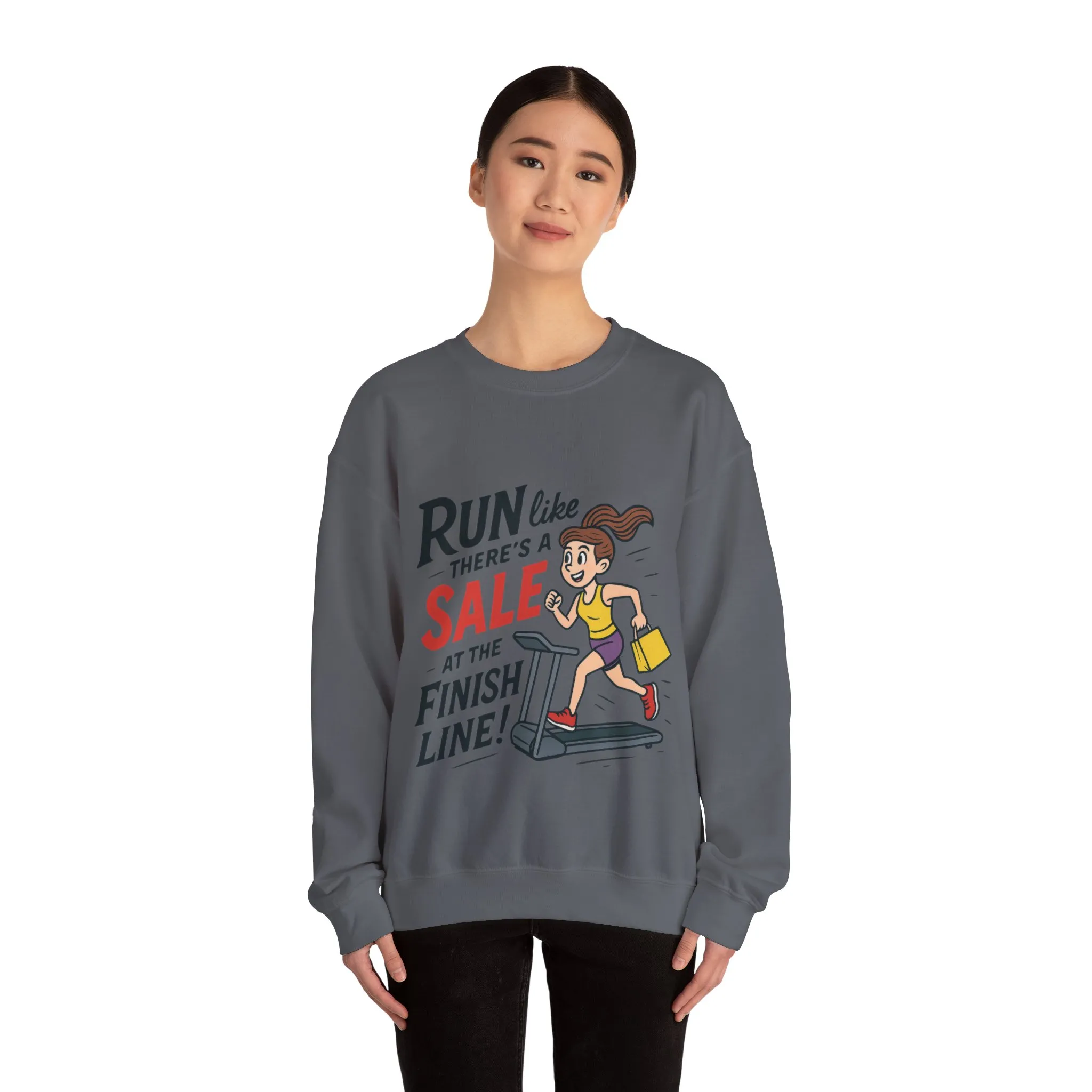 Run Like Theres a SALE at the Finish Line! Womens Sweatshirt, Funny Shopping Pullover, Treadmill Runner Gift for Her, Sale Humor Tee - Image 20
