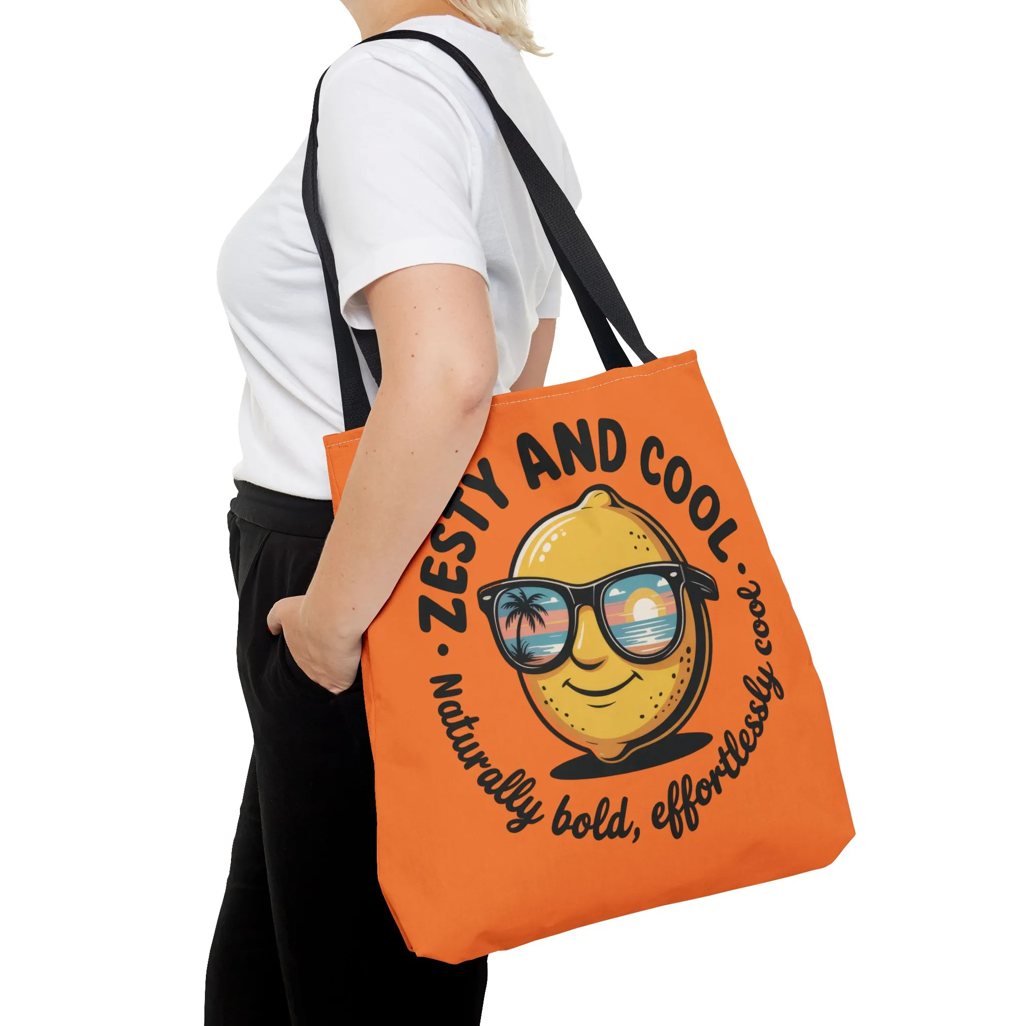 Zesty Lemon Tote Bag - Fun & Bold Carry-All for Everyday Use, Summer, Beach Days, Gifts, Eco-Friendly Shopping, Large Tote Bag - Image 4