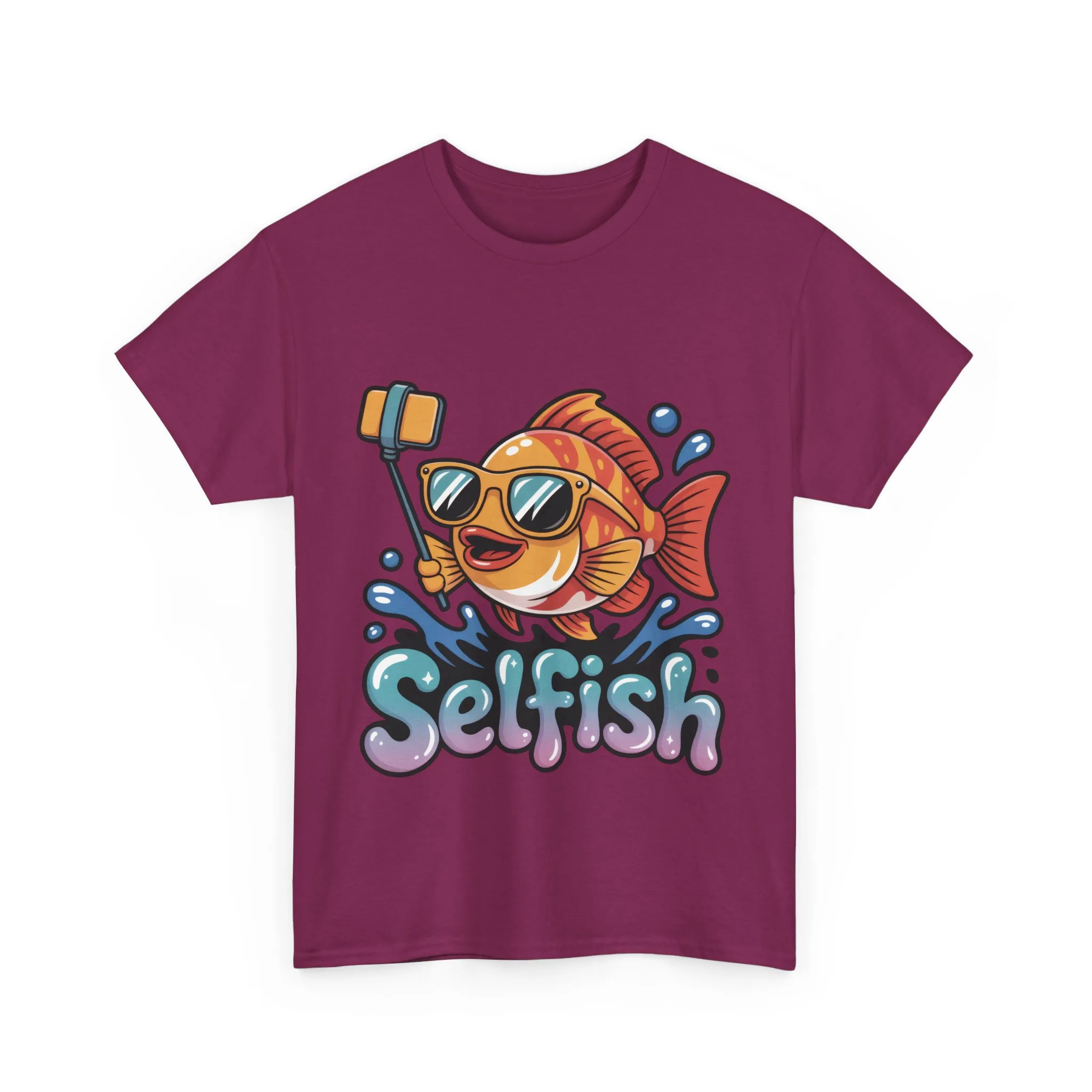 Funny Selfie Fish Graphic Womens T-Shirt, Playful Pun Gift for Her, Summer Vibes, Unique Beach Shirt, Outdoor Adventures - Image 28