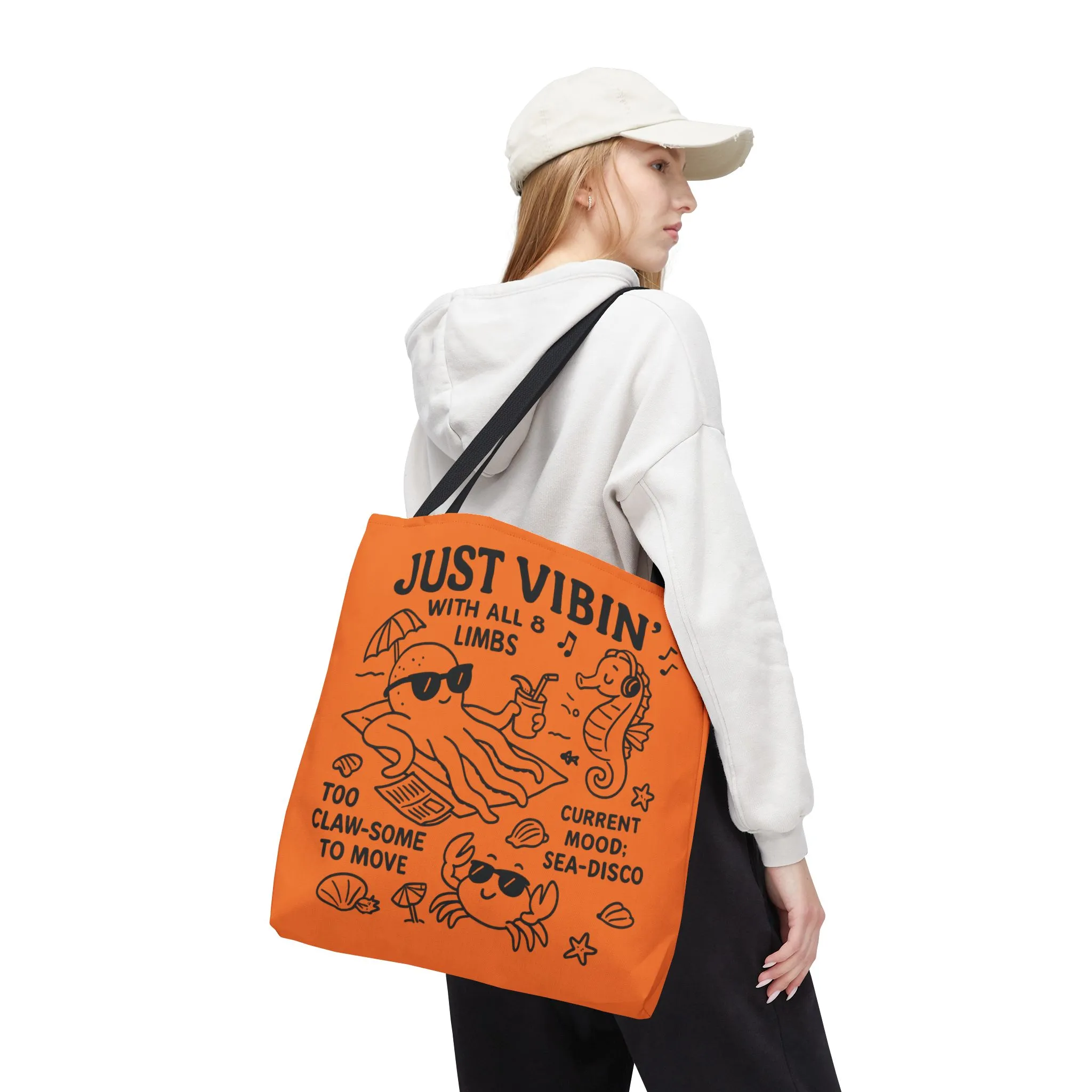 Fun Sea-Themed Tote Bag, Beach Accessories, Summer Vibes, Gift for Ocean Lovers, Reusable Shopping Bag, Cute Beach Tote - Image 5