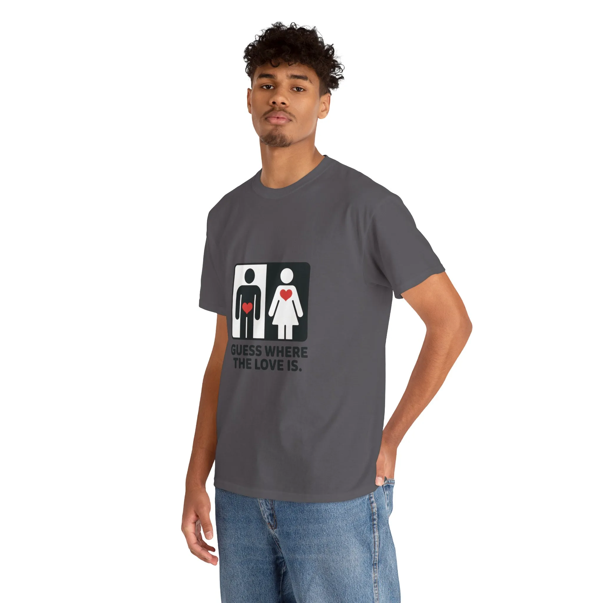Guess Where The Love Is Mens Tee, Funny Couples Gift, Valentines Day Apparel, Relationship Humor Shirt, Graphic Tee for Him, Bold Love Joke Shirt - Image 21
