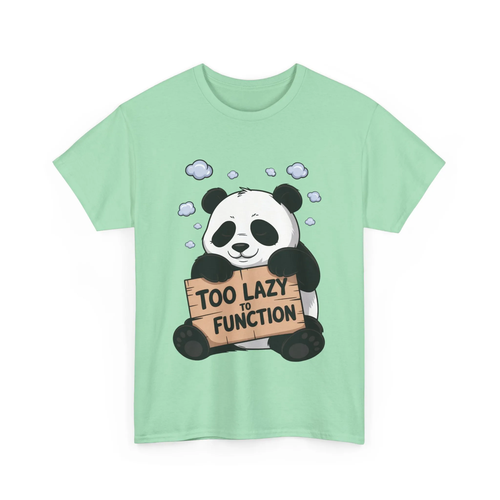 Too Lazy to Function Panda Tee, Unisex Cotton T-Shirt, Funny Shirt, Casual Wear, Gift for Sloth Lovers, Relaxed Vibe - Image 13