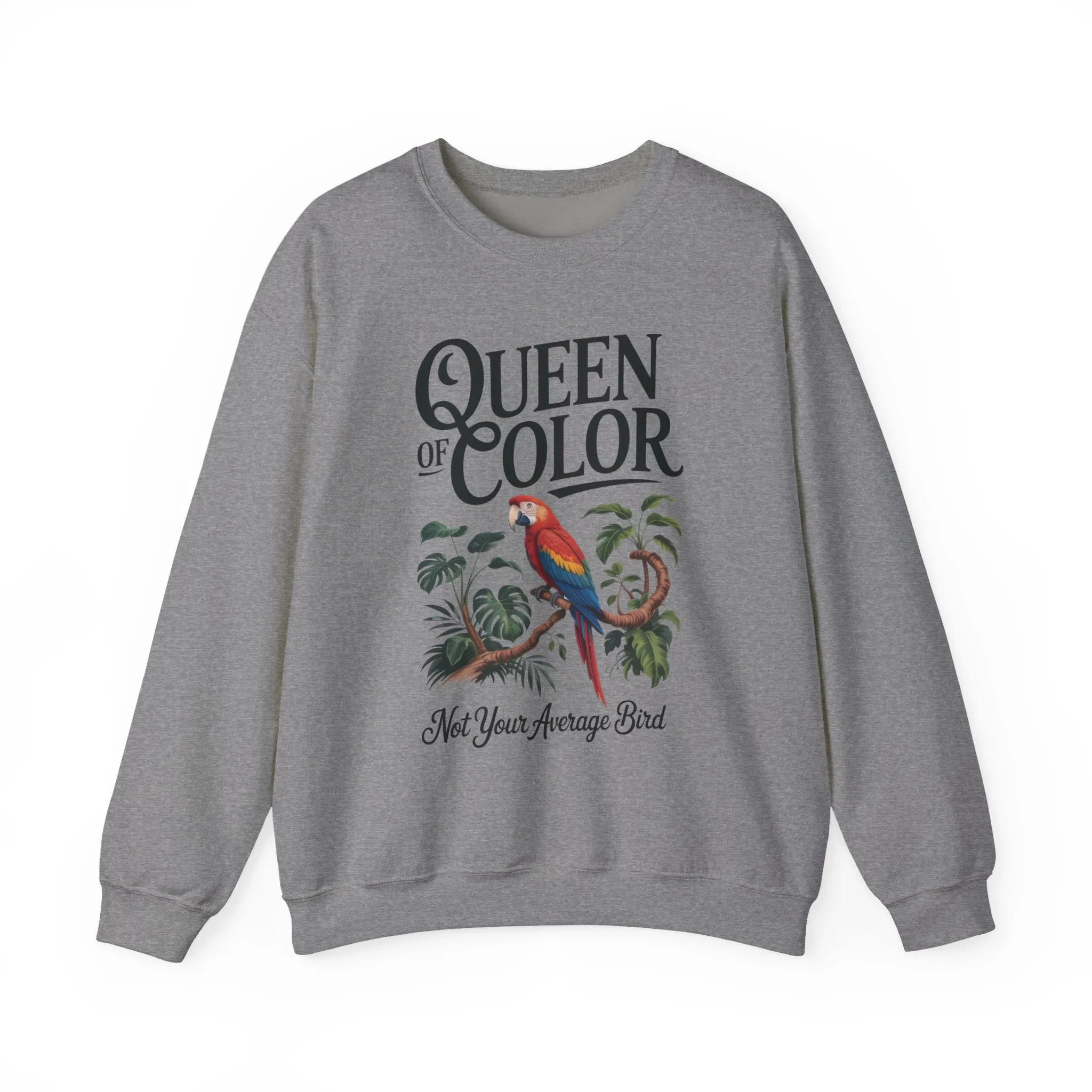 Vibrant Crewneck Womens Sweatshirt, Colorful Apparel, Bird Design, Cozy Layering, Gift for Nature Lovers, Fun Fashion - Image 28