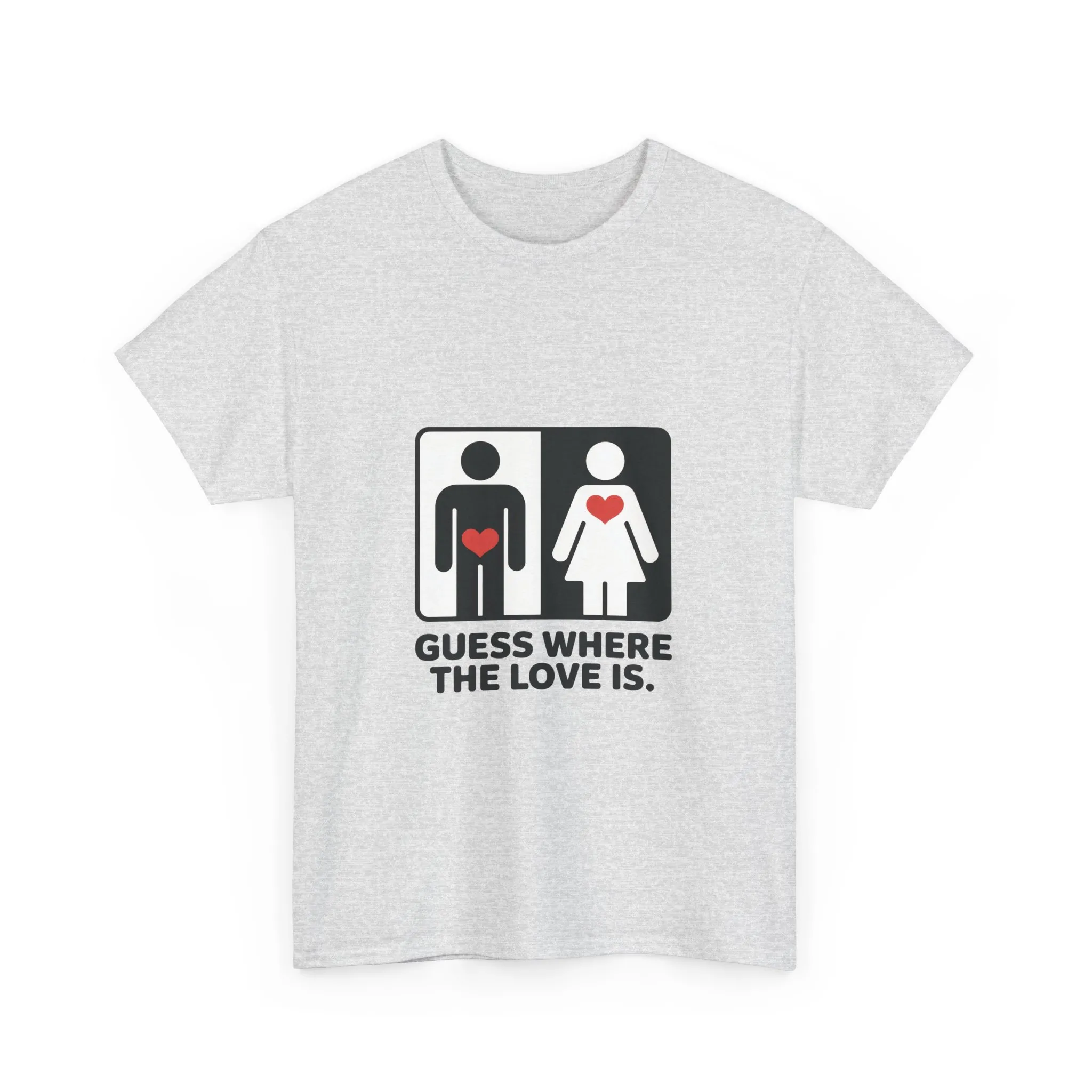 Guess Where The Love Is Mens Tee, Funny Couples Gift, Valentines Day Apparel, Relationship Humor Shirt, Graphic Tee for Him, Bold Love Joke Shirt - Image 28