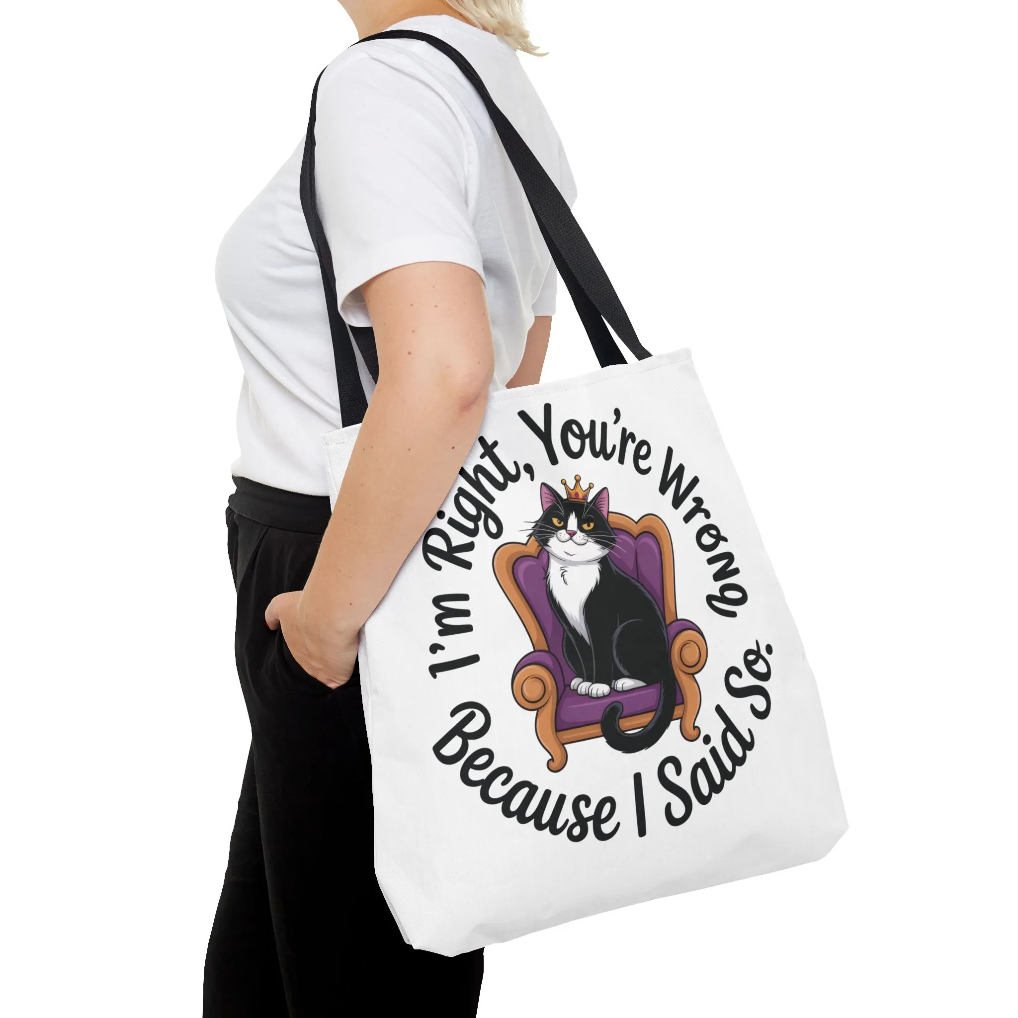 Funny Cat Tote Bag, Pet Lover Gift, Cat-Themed Shopper, Birthday Gift, Cute Animal Tote, Oversized Beach Bag - Image 4