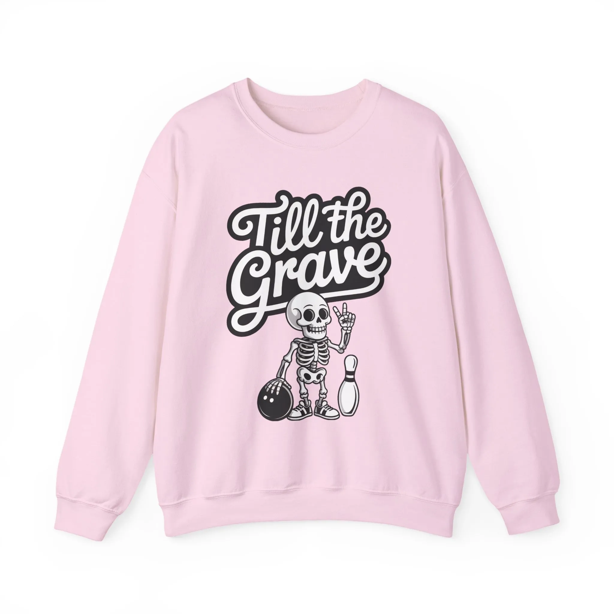 Funny Skeleton Bowling Sweatshirt, Womens Crewneck, Halloween Gift, Casual Wear, Till the Grave Sweatshirt, Bowling Lover Apparel - Image 22