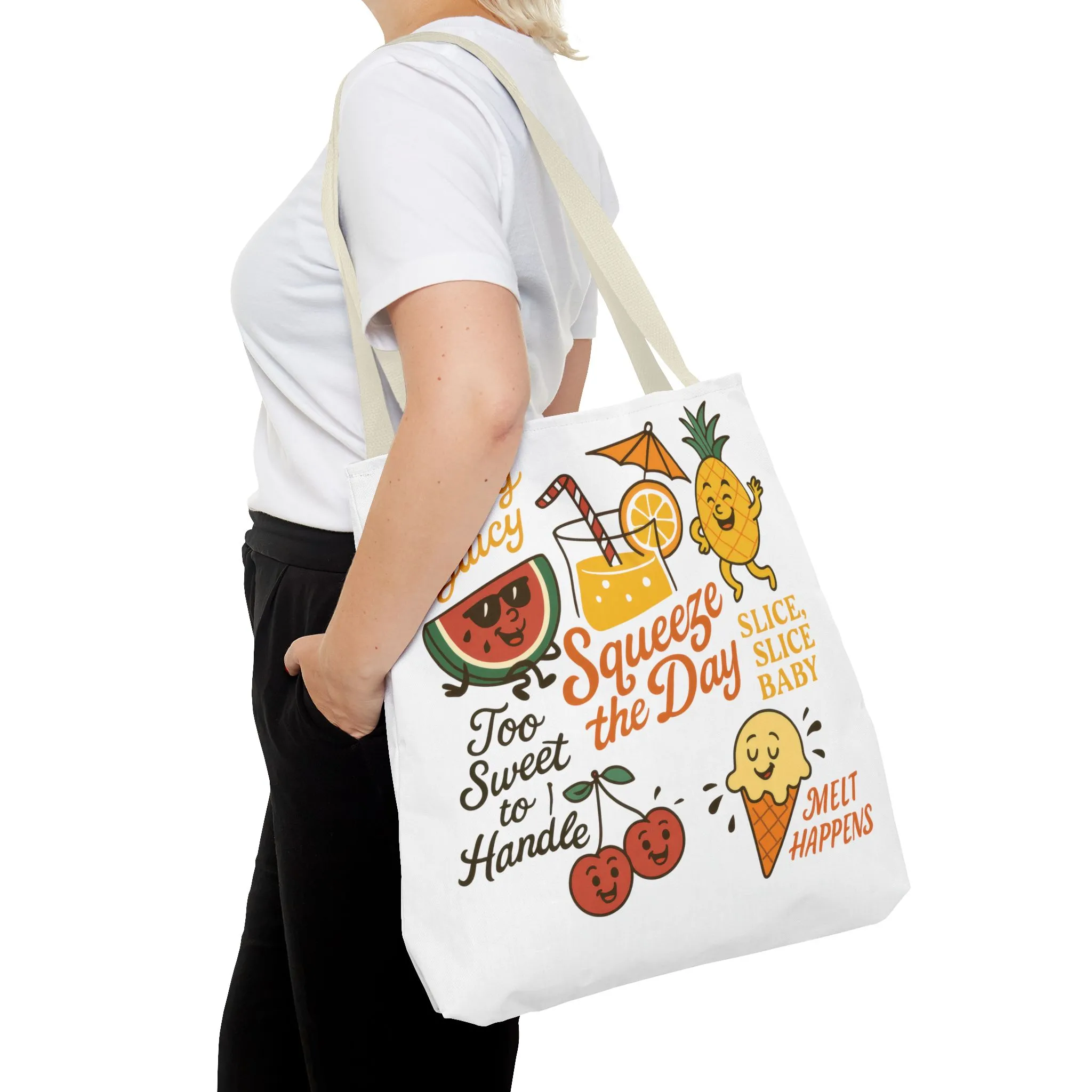 Juicy Summer Tote Bag, Fun Beach Carryall, Perfect for Grocery Shopping, Reusable Market Tote, Cute Gift for Fruit Lovers, Large Tote Bag - Image 19
