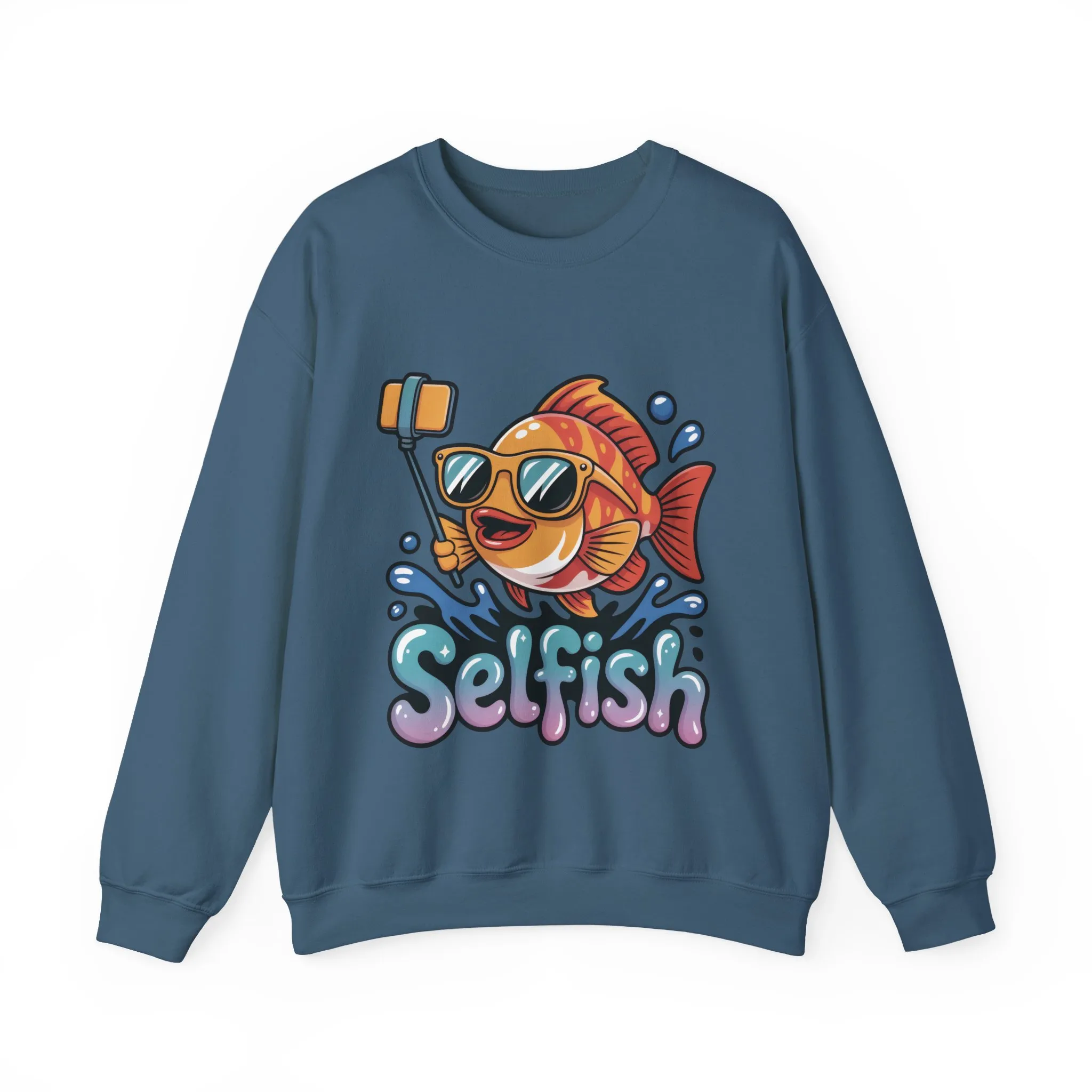 Selfish Womens Sweatshirt, Funny Selfie Pullover, Cute Ocean Pun Sweater, Playful Sea Life Gift, Fun Gift for Fish Lovers, Fishing Apparel - Image 31