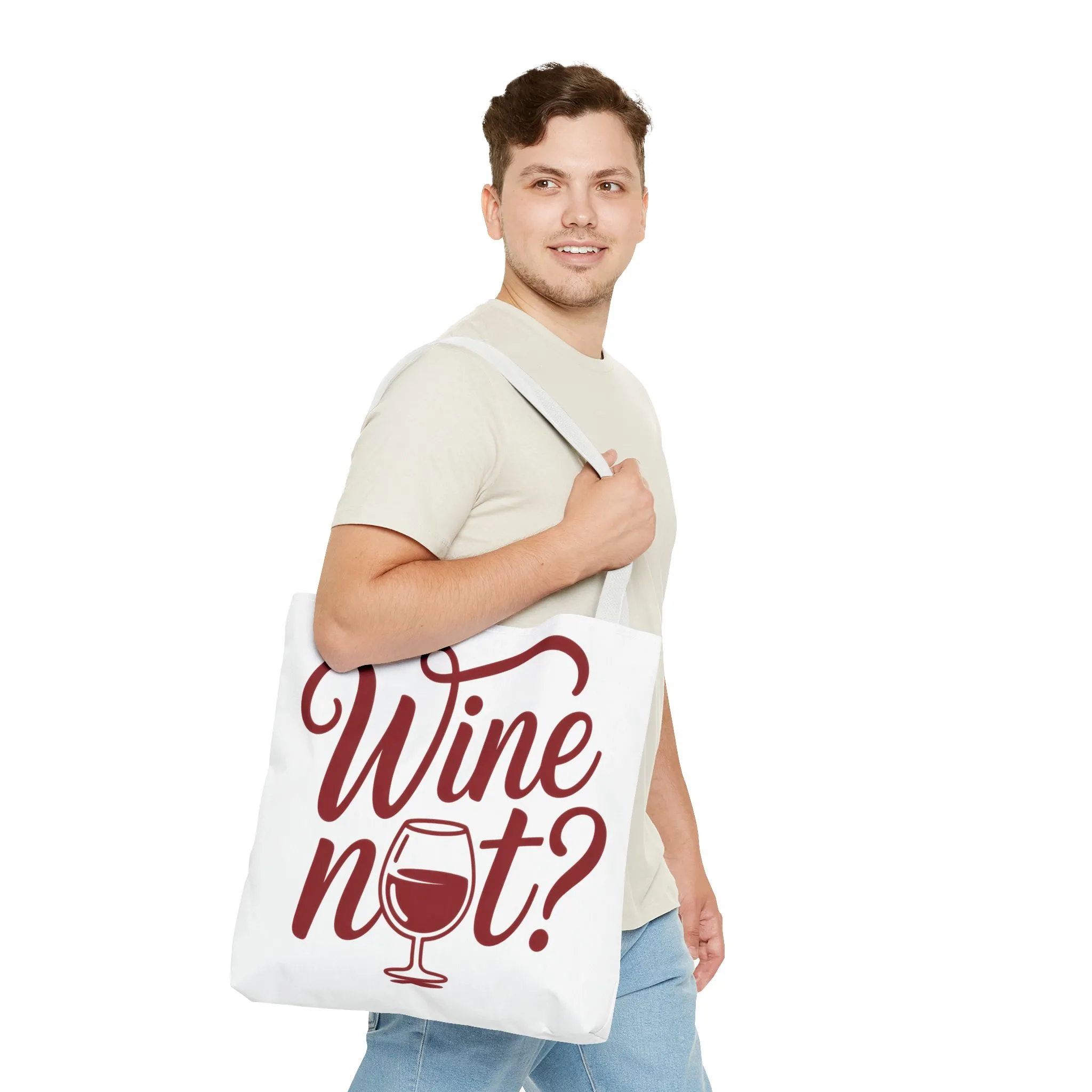 Wine Not? Tote Bag - Fun Wine Lover's Accessory for Parties, Gift for Wine Enthusiasts, Perfect for Grocery or Beach Outings, AOP Design - Image 18