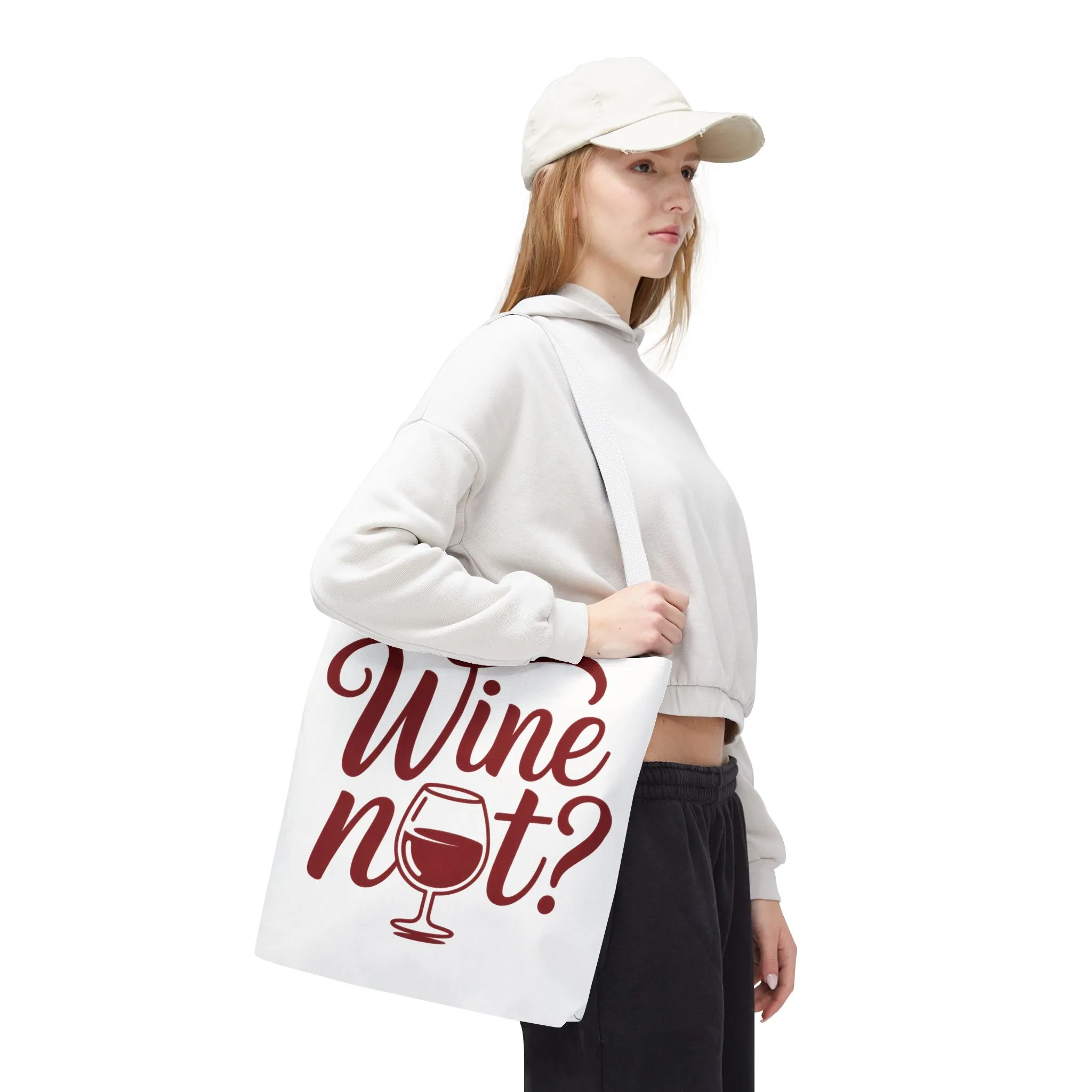 Wine Not? Tote Bag - Fun Wine Lover's Accessory for Parties, Gift for Wine Enthusiasts, Perfect for Grocery or Beach Outings, AOP Design - Image 15