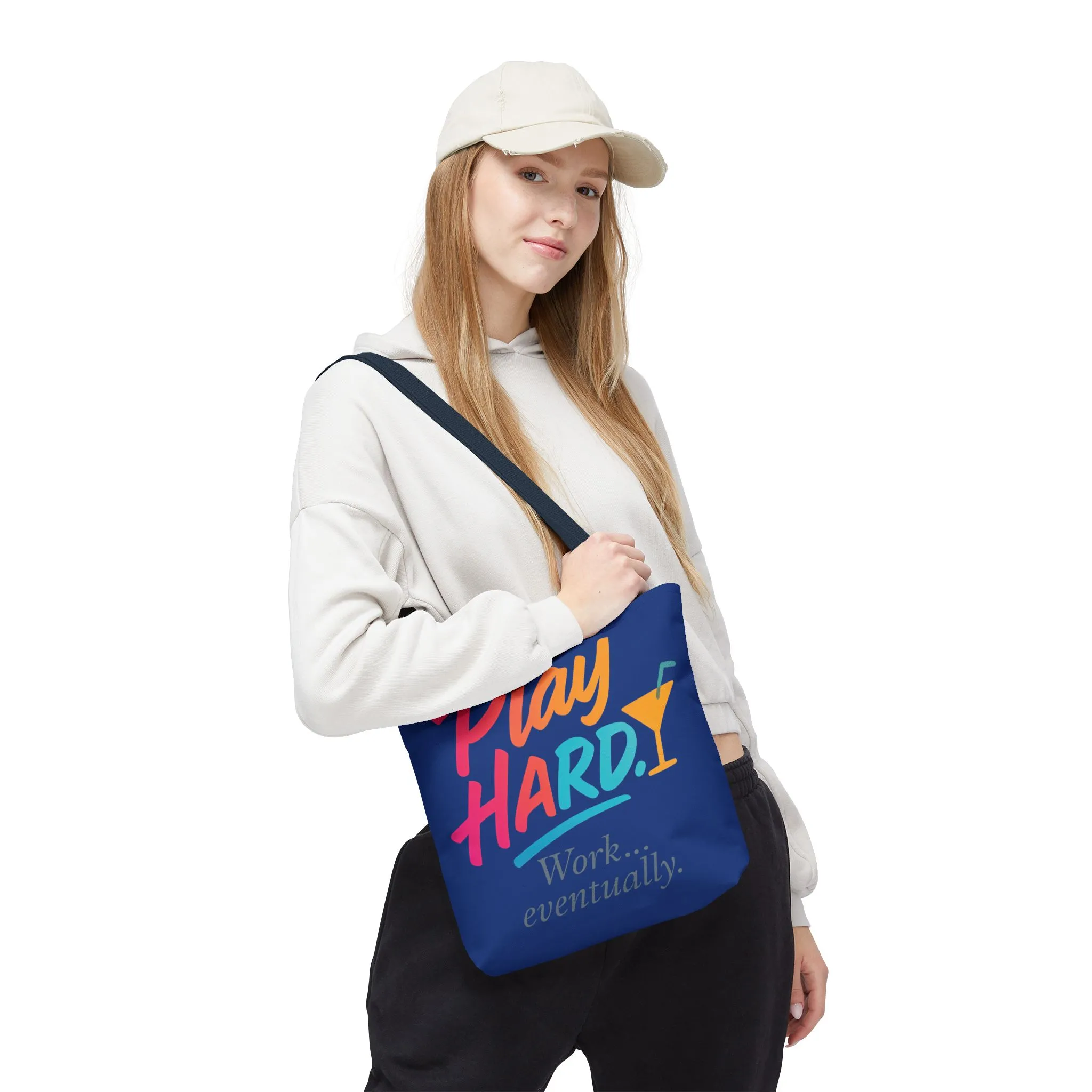 Play Hard Tote Bag - Fun, Stylish, Tote for Work & Play, Summer, Gift, Beach Bag, Everyday Carry, Beach Weekender Bag, large canvas bag - Image 10