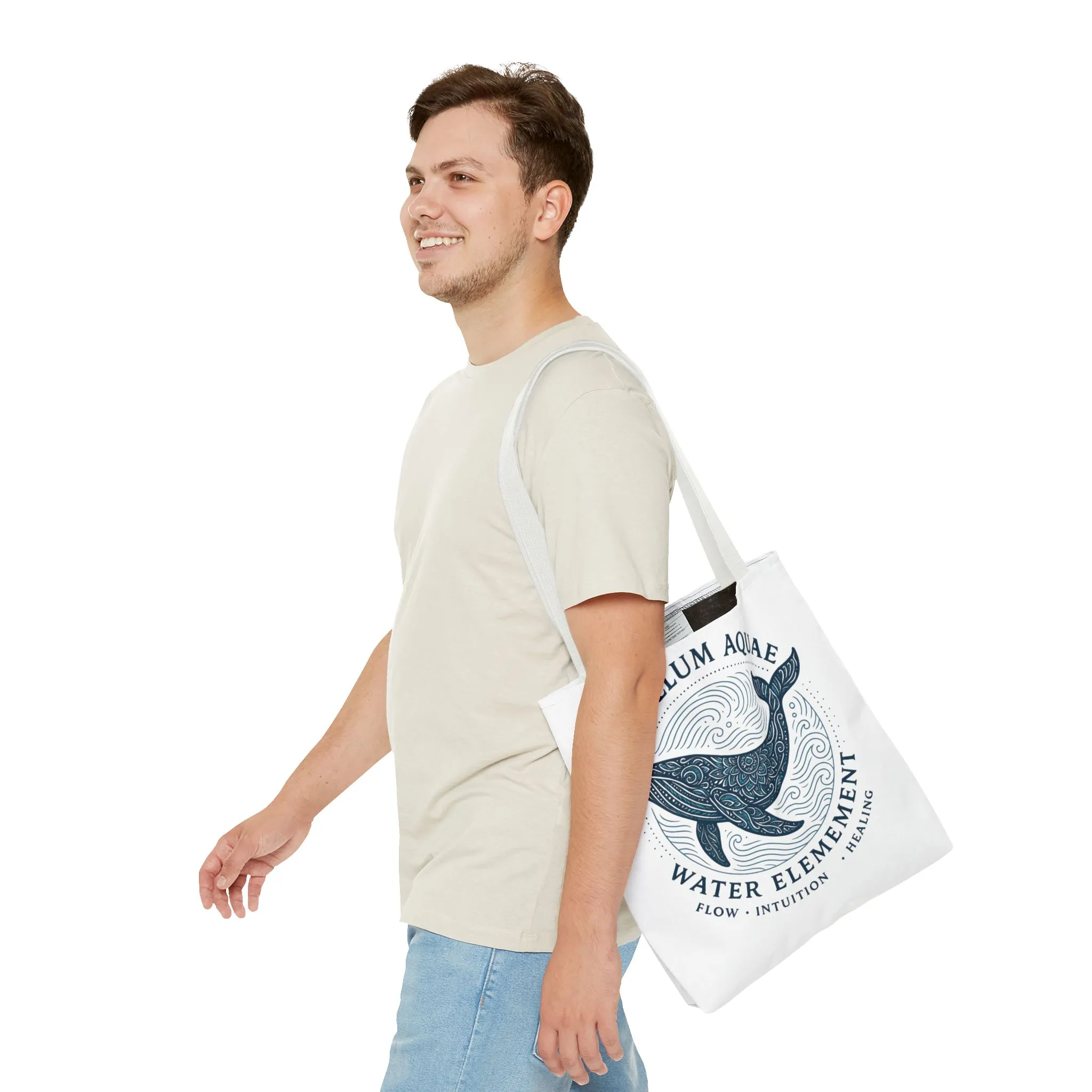 Whale Water Element Tote Bag: Spiritual Gift, Eco-Friendly, Beach Bag, Yoga Accessories, Meditation Essentials, Weekender Bag, Large Bag - Image 23