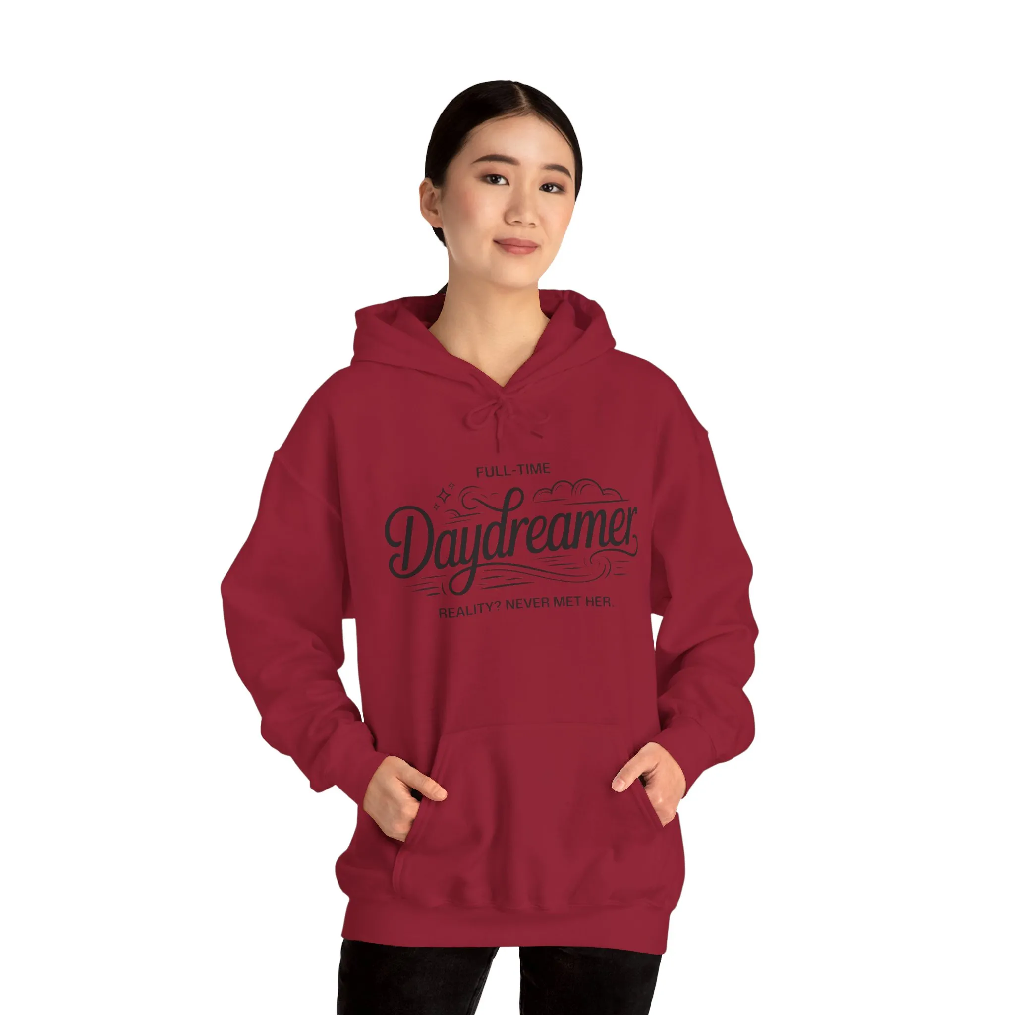 Womens Hooded Sweatshirt, Daydreamer Hoodie, Funny Full-Time Dreamer Graphic Sweatshirt, Reality Never Met Her Cozy Quote Hoodie - Image 39